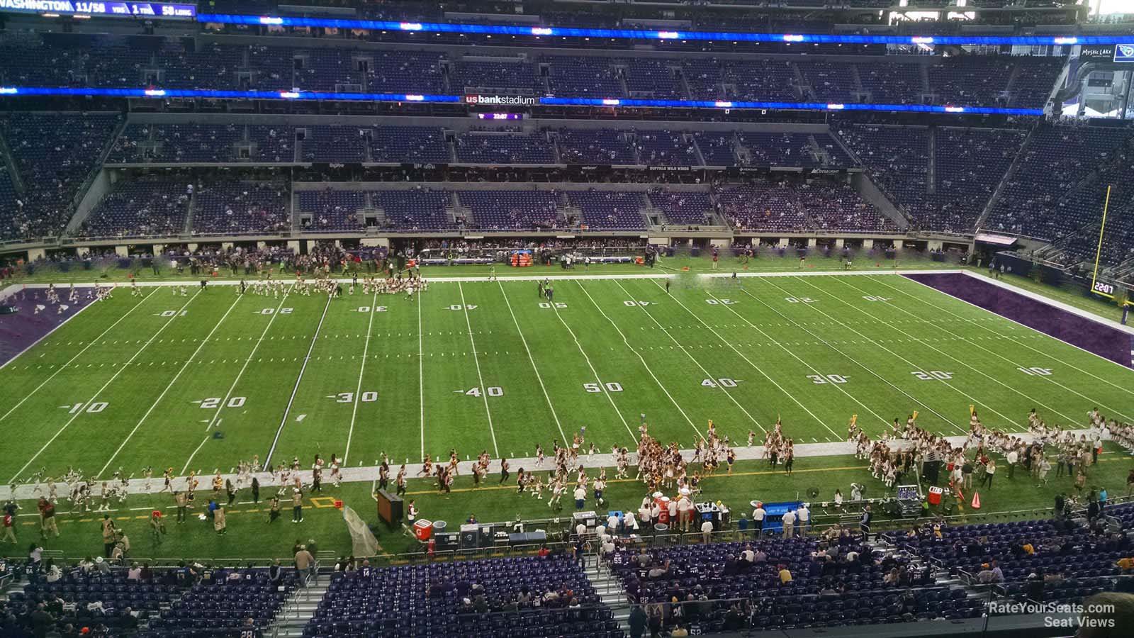 club c4, row 4 seat view  for football - u.s. bank stadium