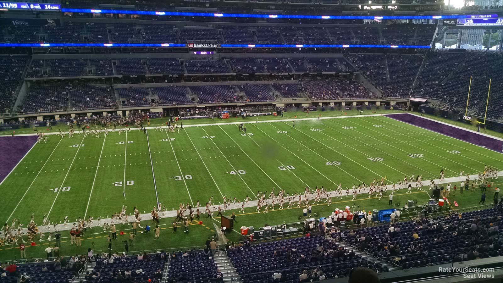 club c5, row 4 seat view  for football - u.s. bank stadium