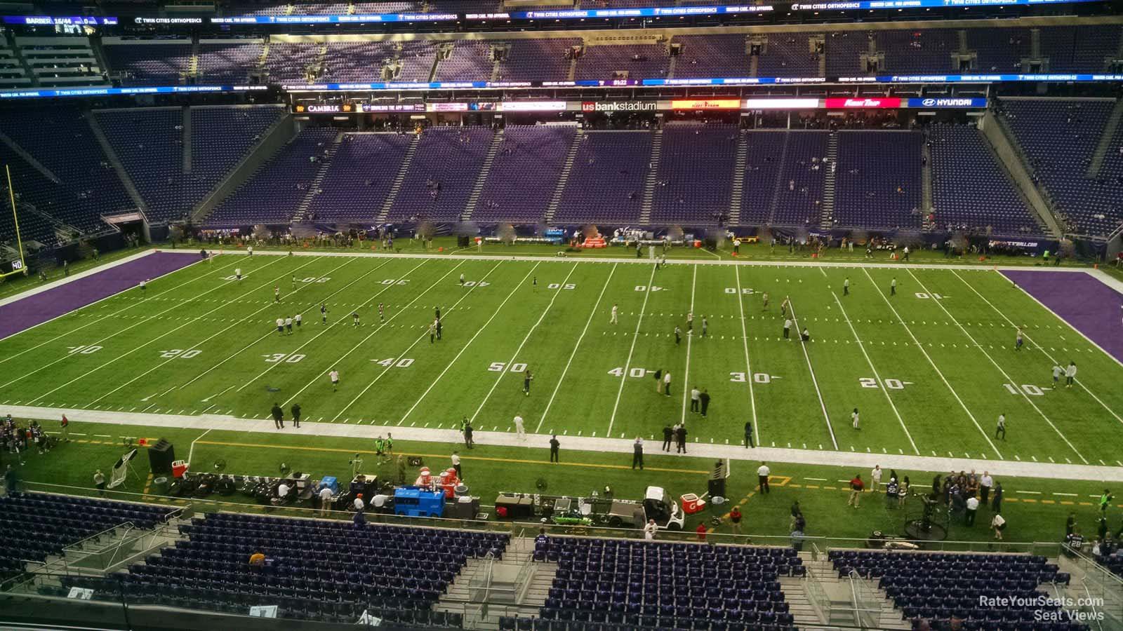club c7, row 4 seat view  for football - u.s. bank stadium