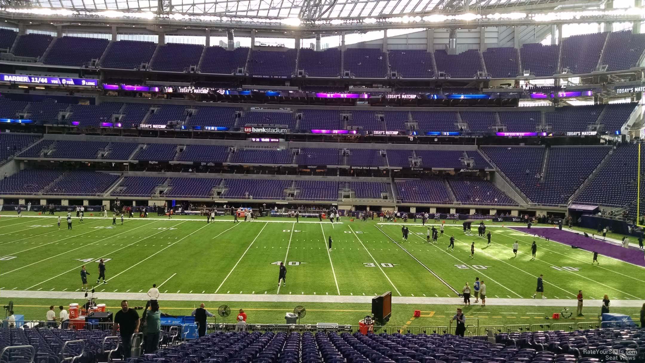 club v2, row 24 seat view  for football - u.s. bank stadium