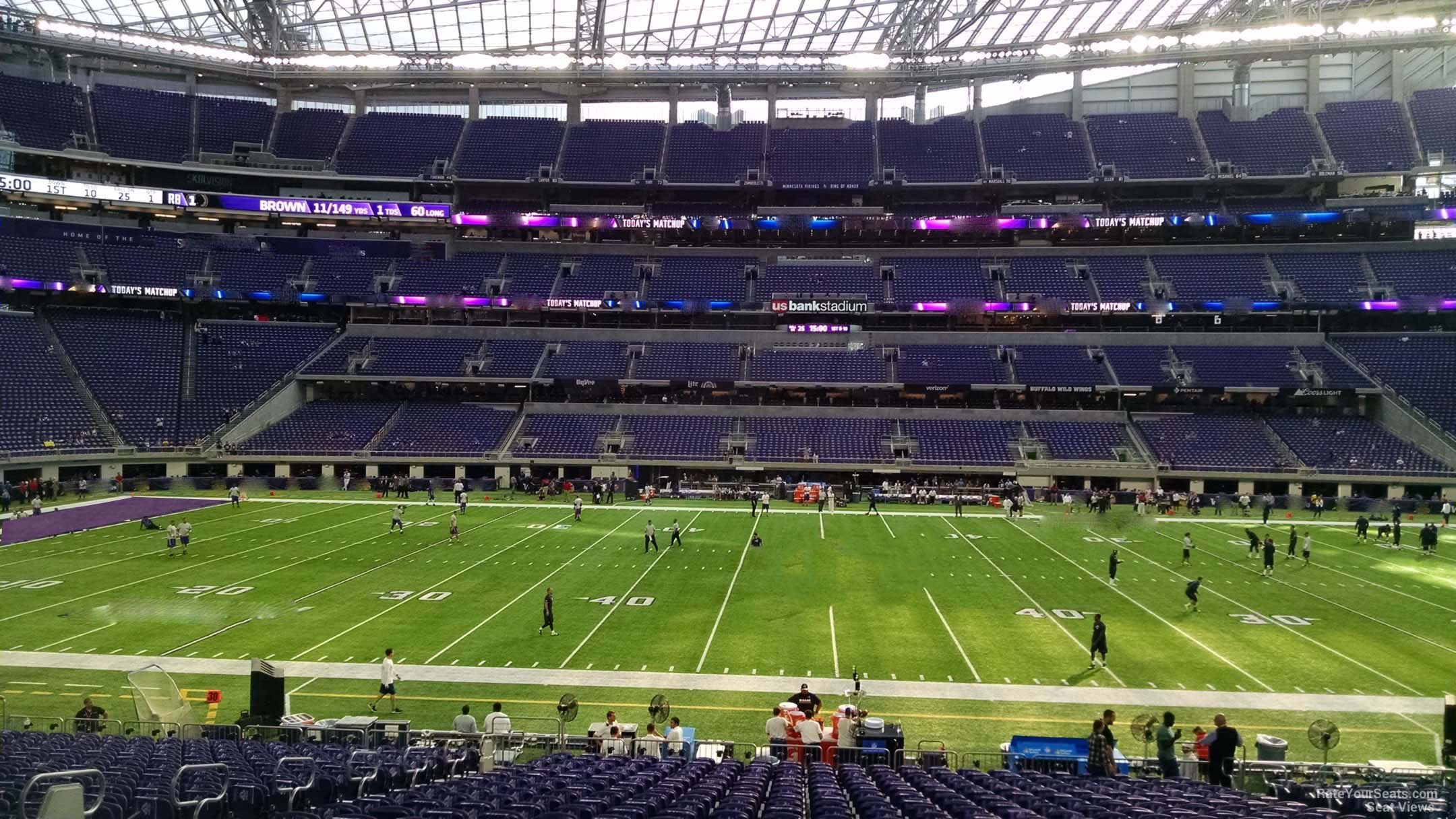 club v3, row 24 seat view  for football - u.s. bank stadium