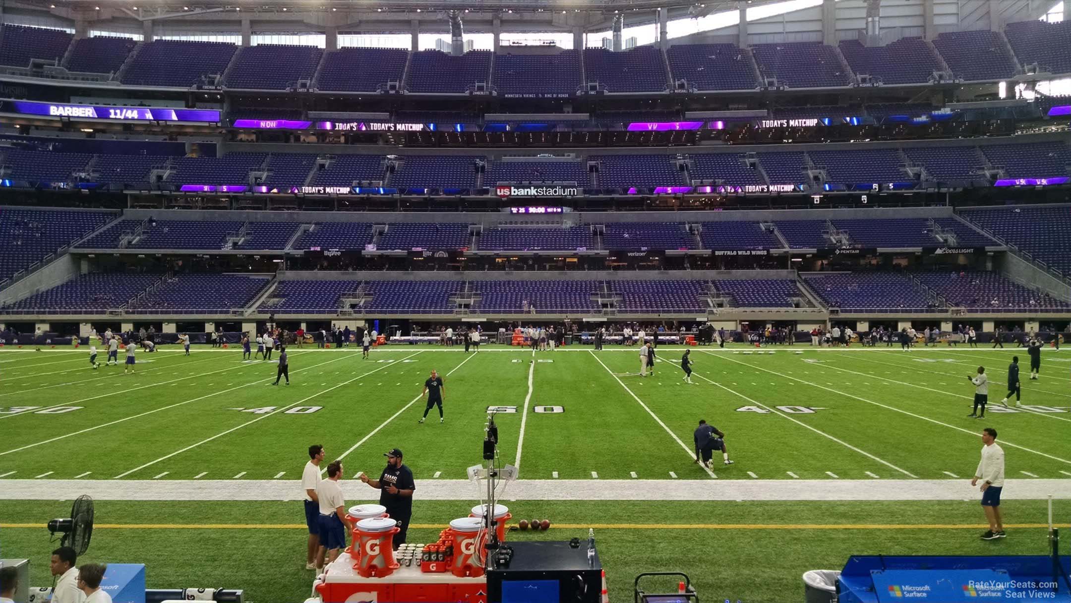 club v3, row 5 seat view  for football - u.s. bank stadium