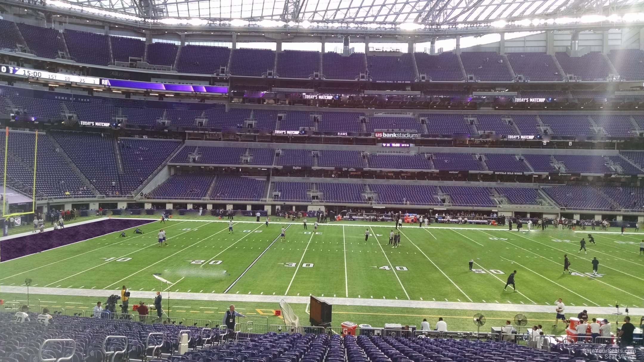 club v4, row 24 seat view  for football - u.s. bank stadium