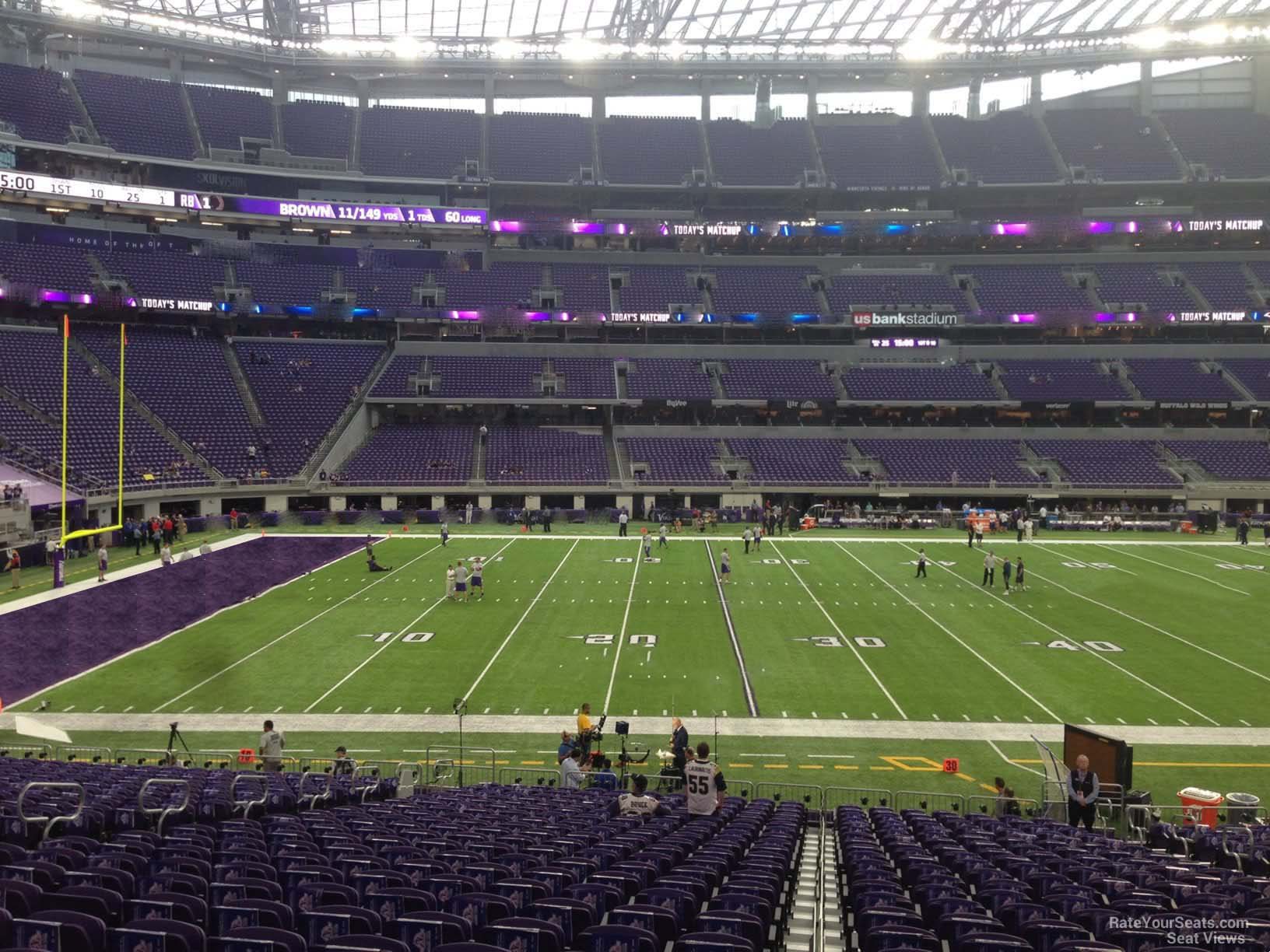 club v5, row 24 seat view  for football - u.s. bank stadium