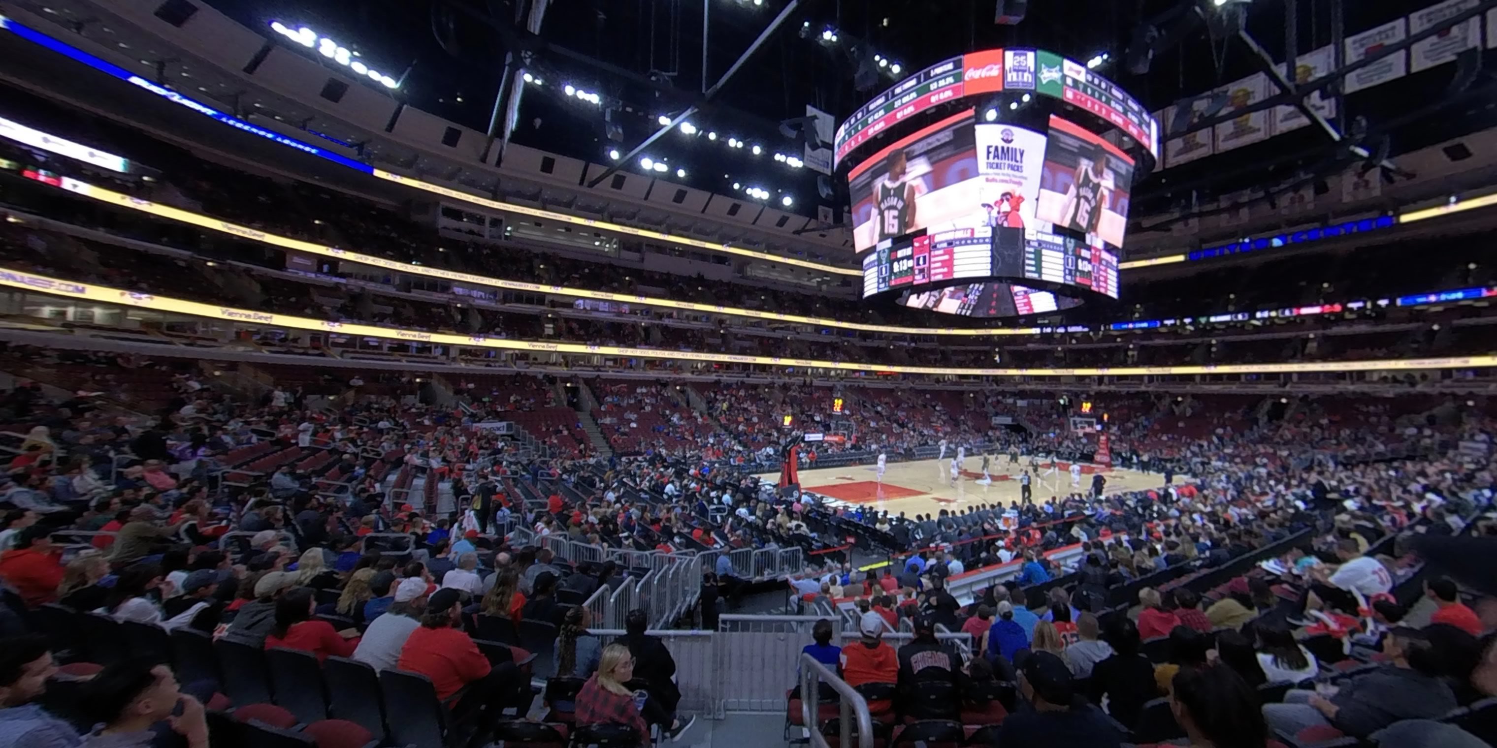 section 103 panoramic seat view  for basketball - united center