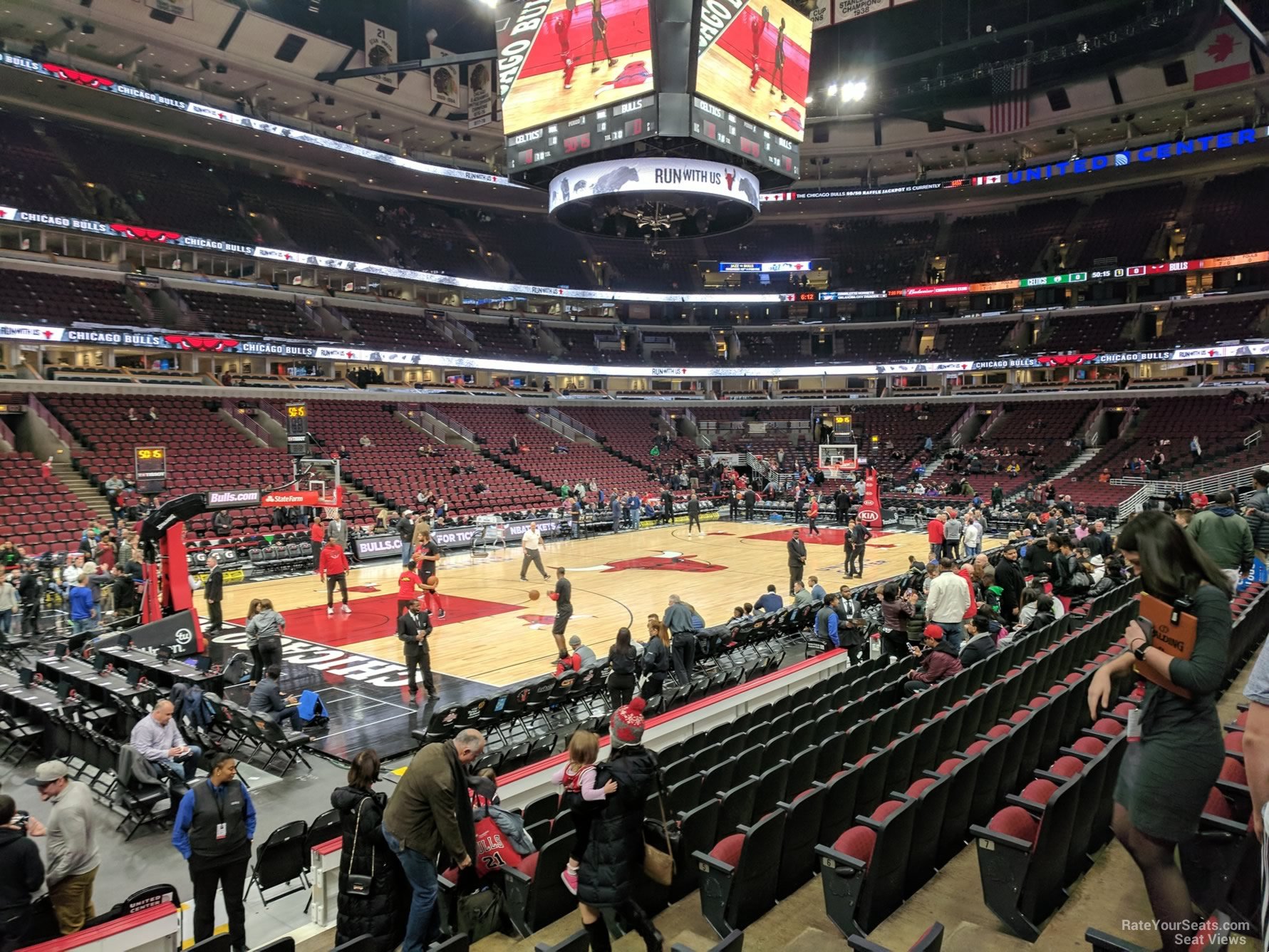 section 114, row 9 seat view  for basketball - united center