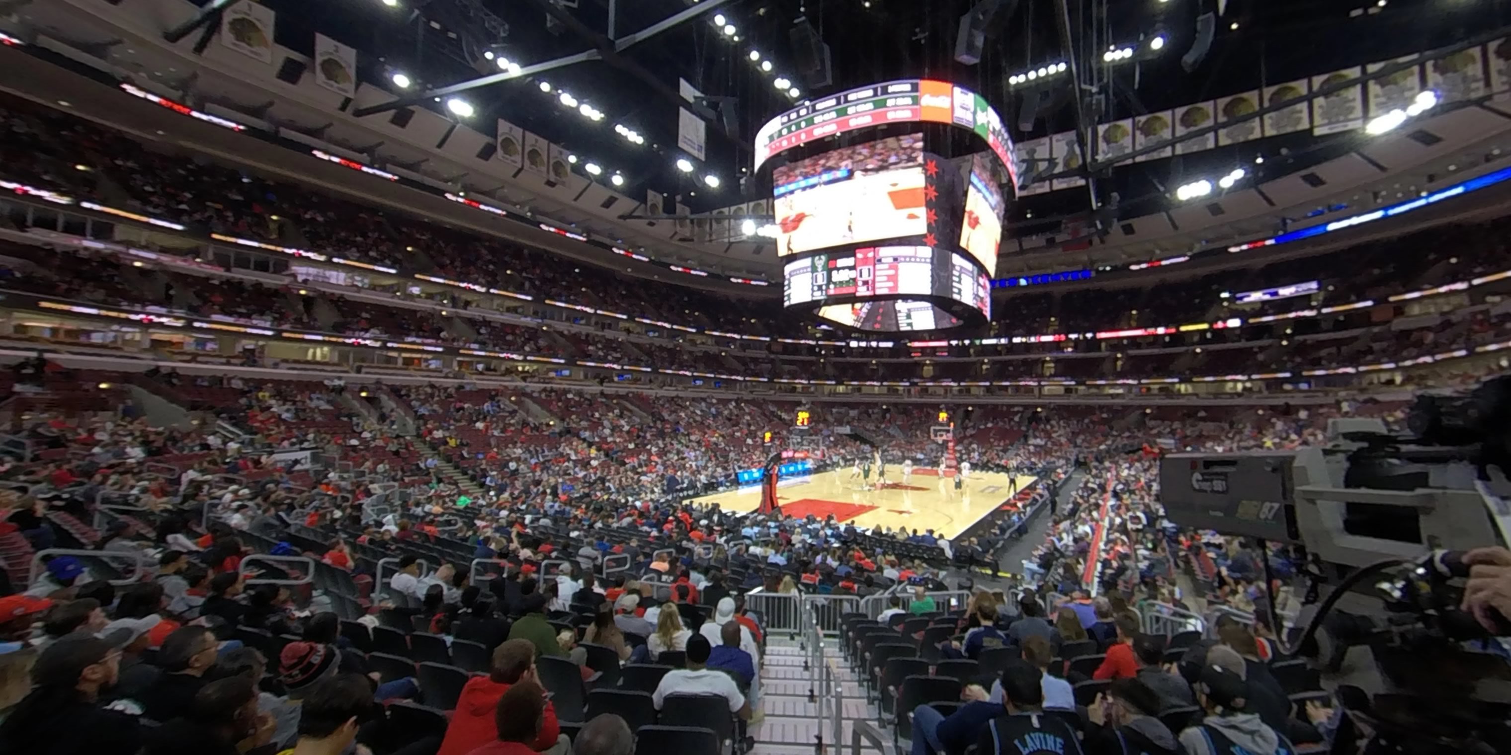 section 115 panoramic seat view  for basketball - united center