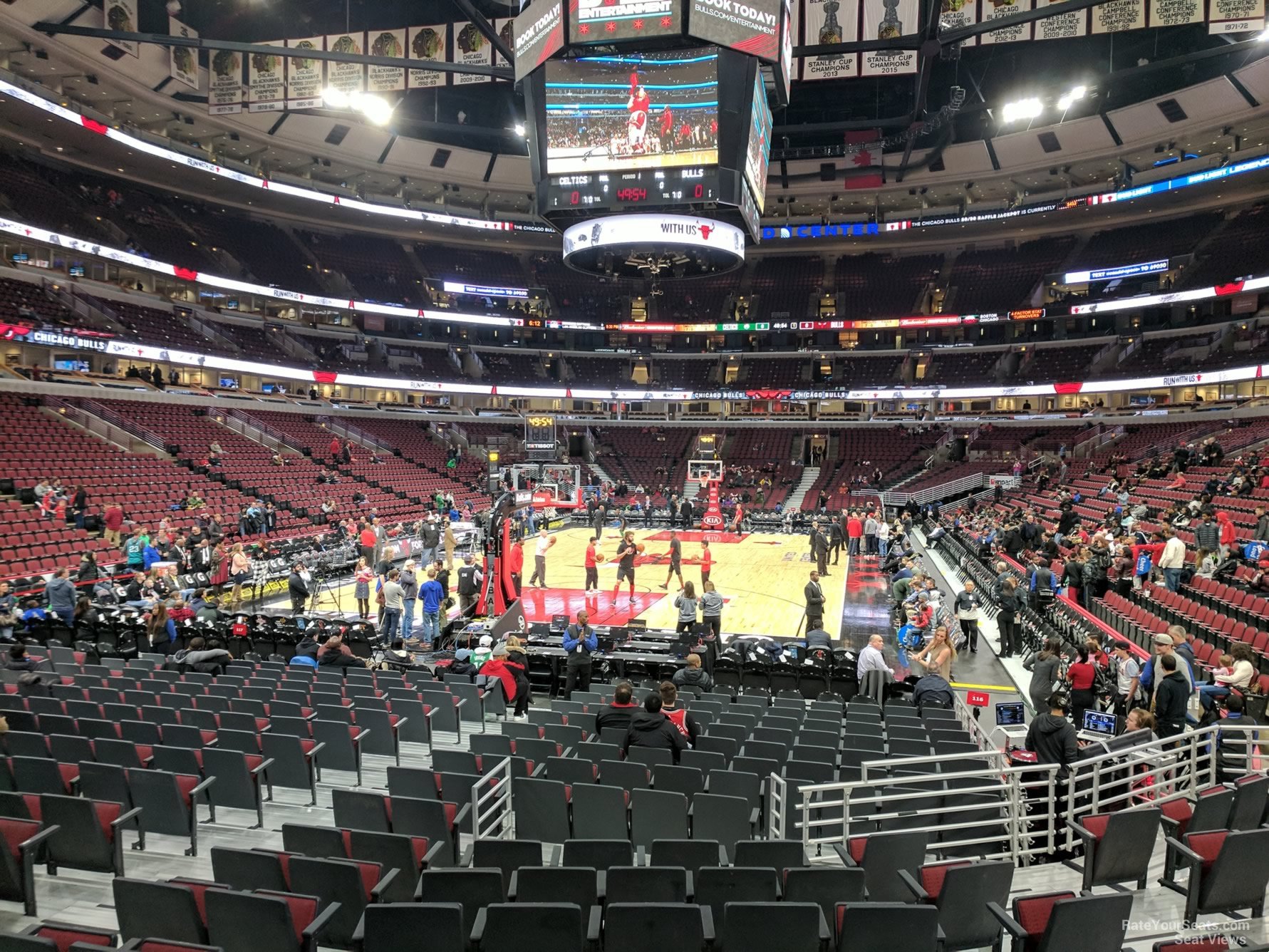section 116, row 6 seat view  for basketball - united center