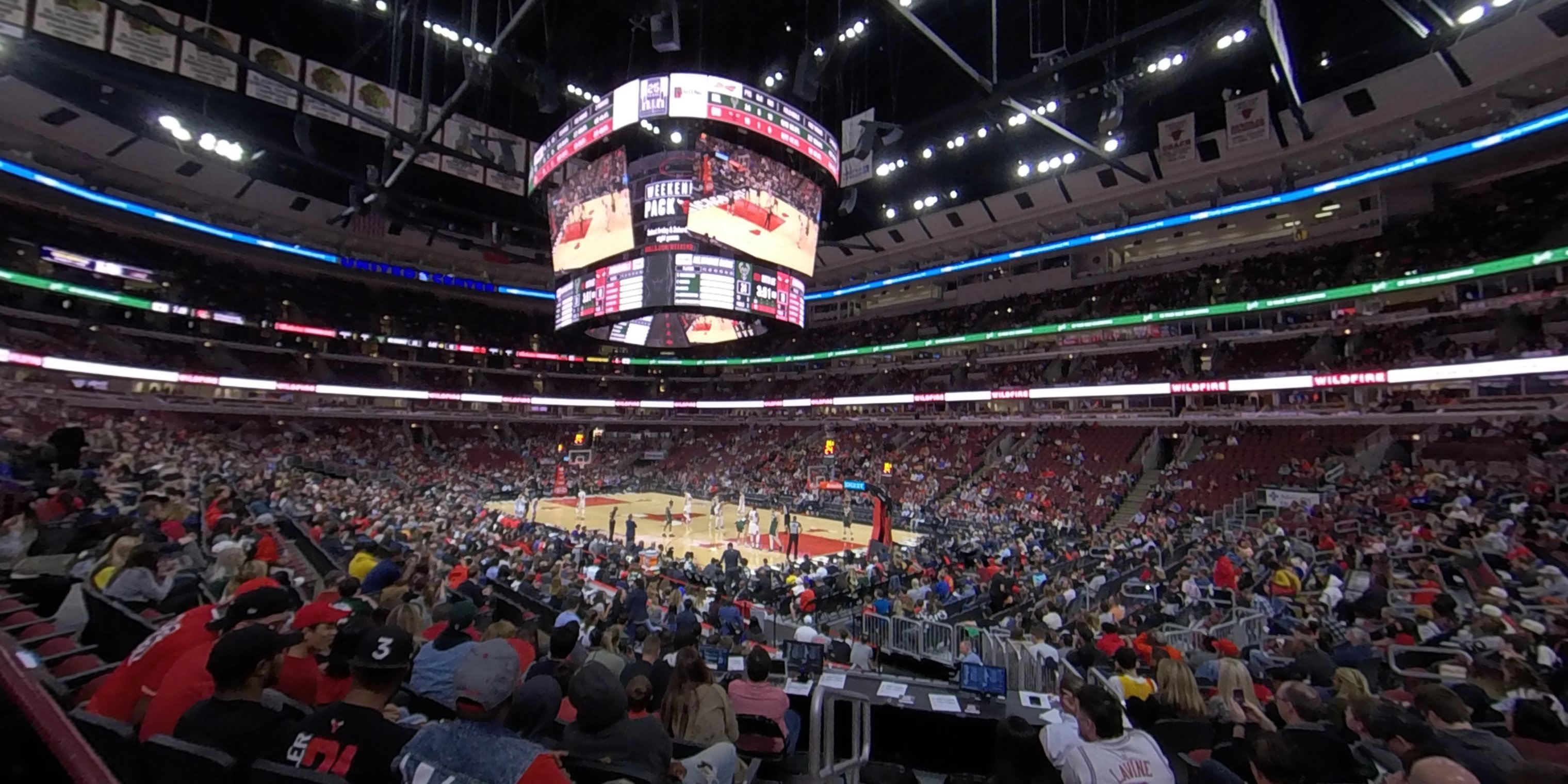 section 119 panoramic seat view  for basketball - united center