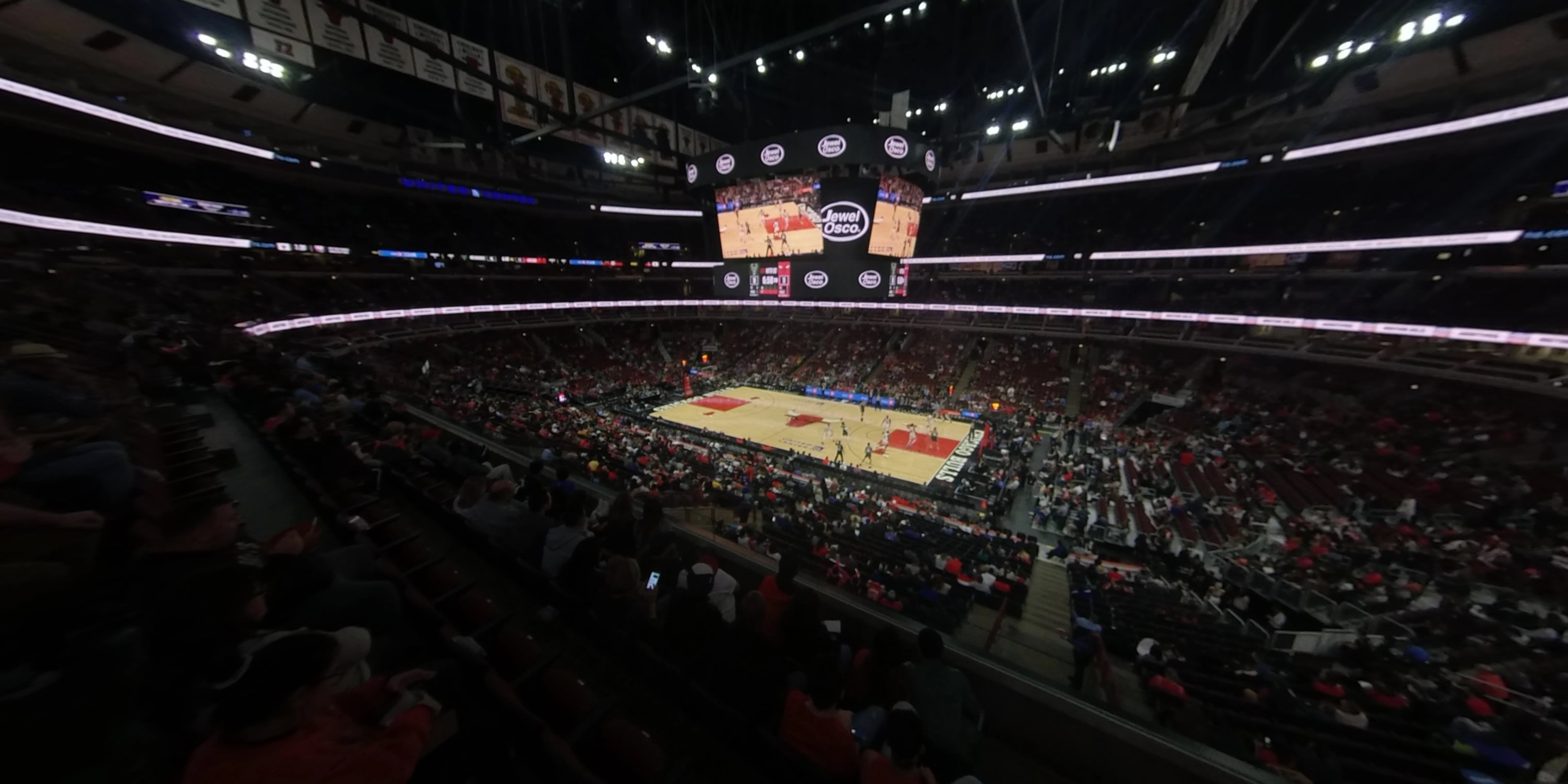 section 215 panoramic seat view  for basketball - united center