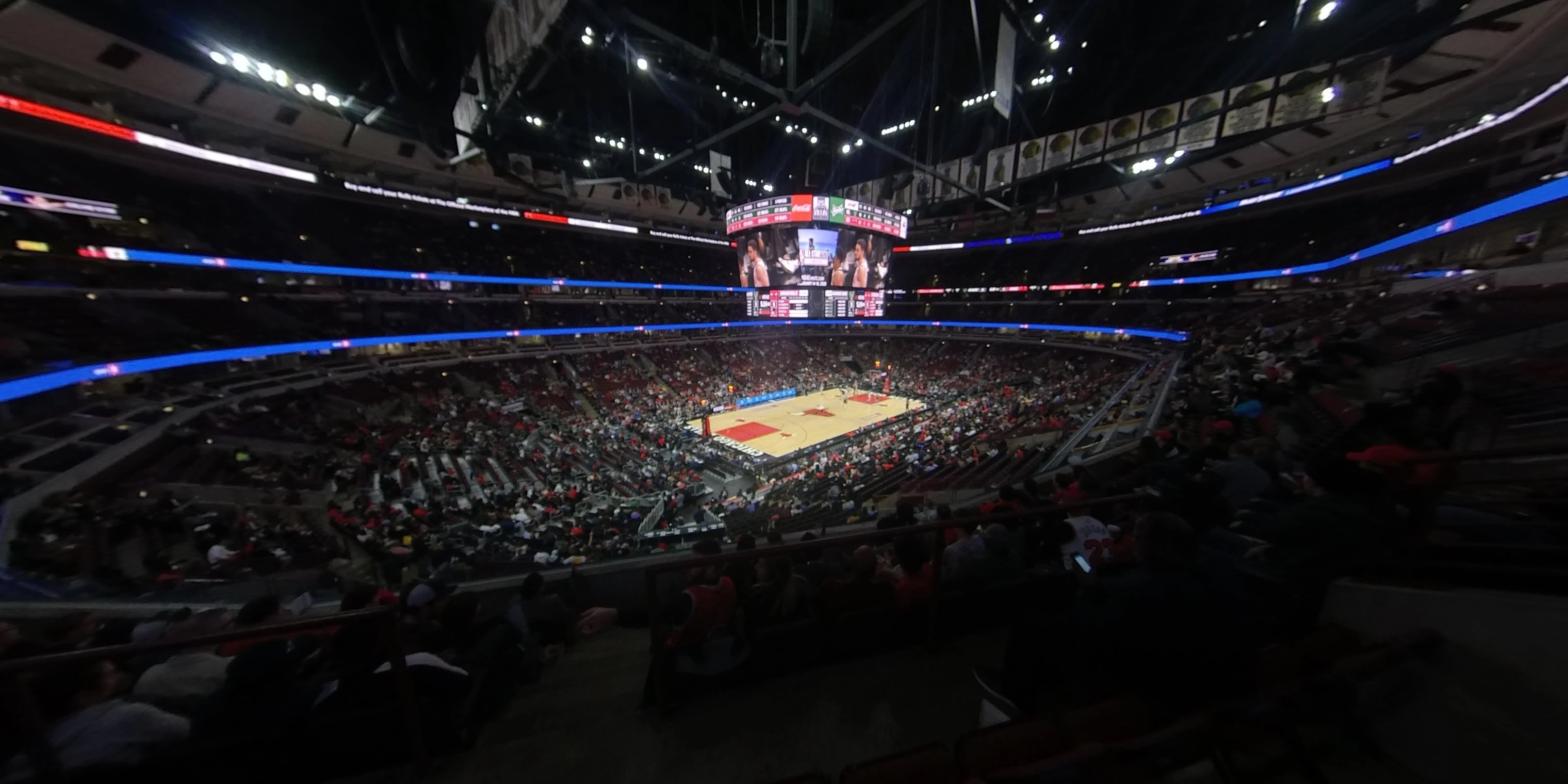 section 221 panoramic seat view  for basketball - united center
