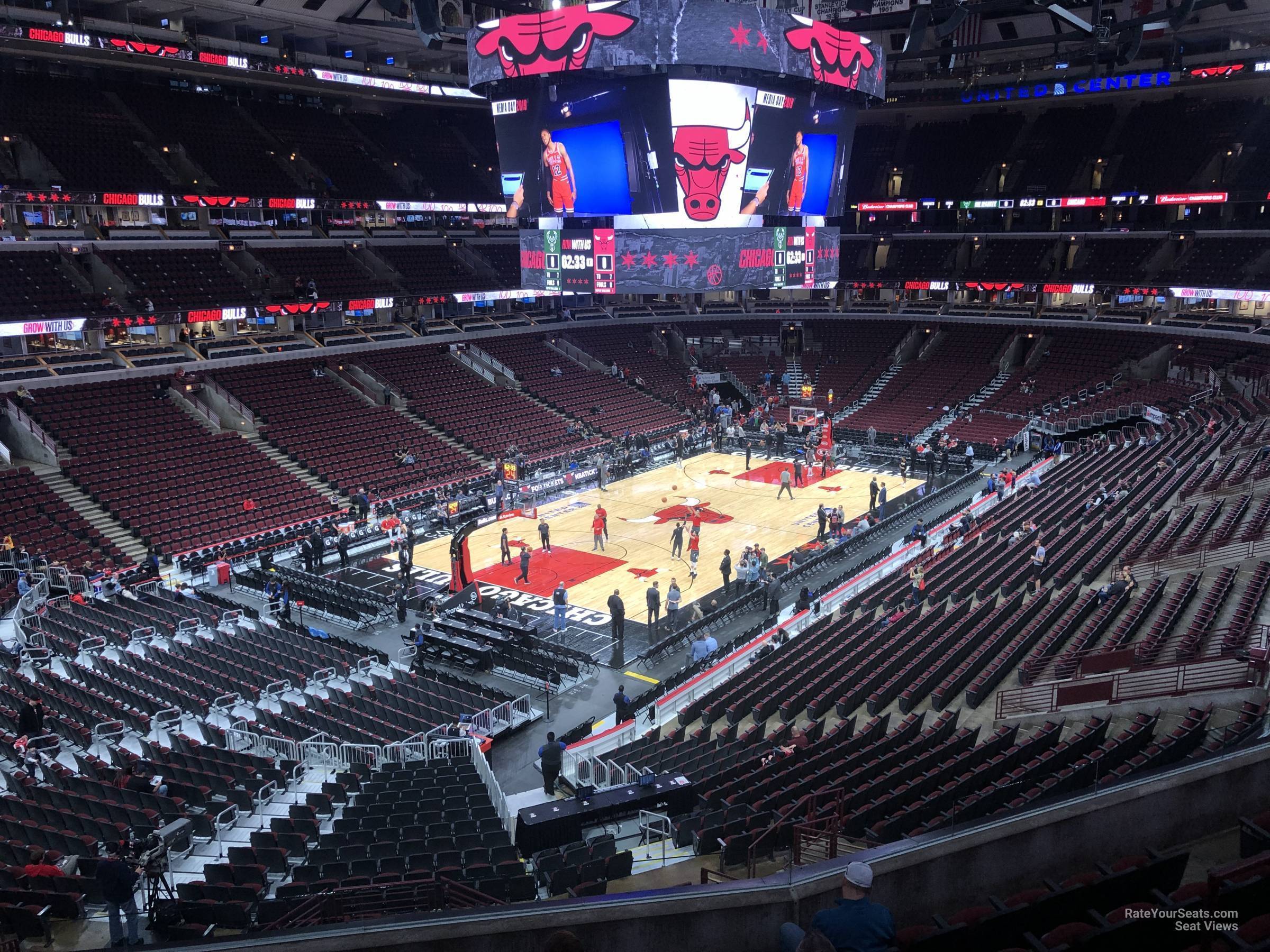 section 222, row 8 seat view  for basketball - united center