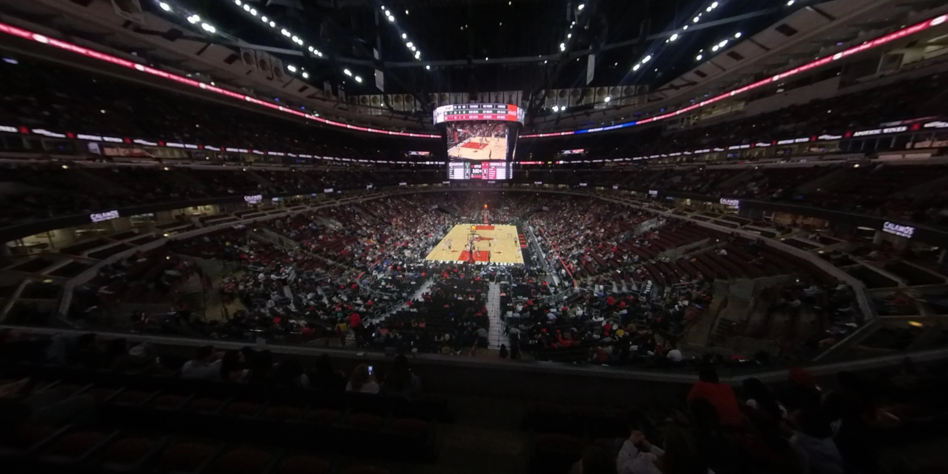 section 225 panoramic seat view  for basketball - united center