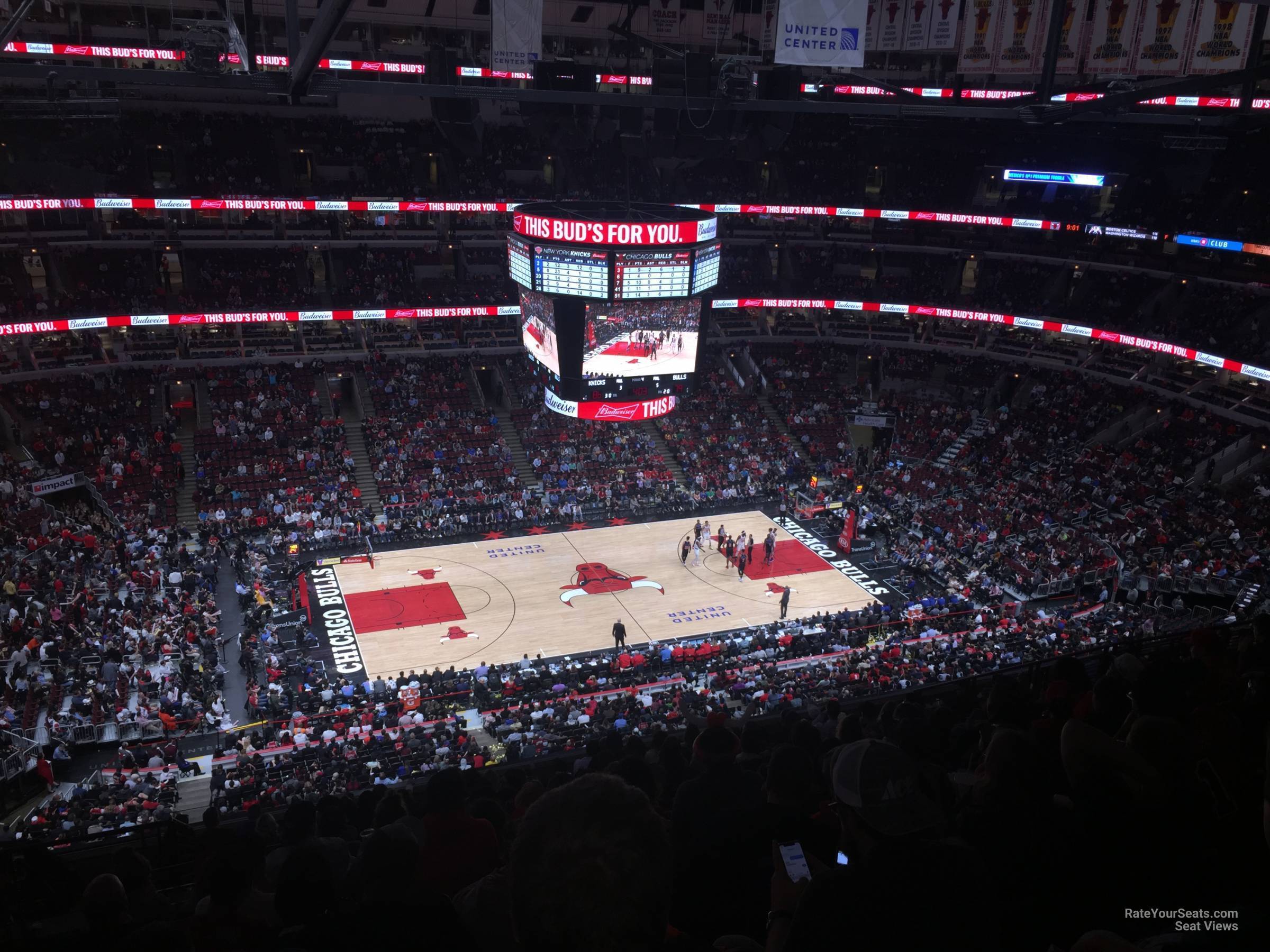 section 302, row 17 seat view  for basketball - united center