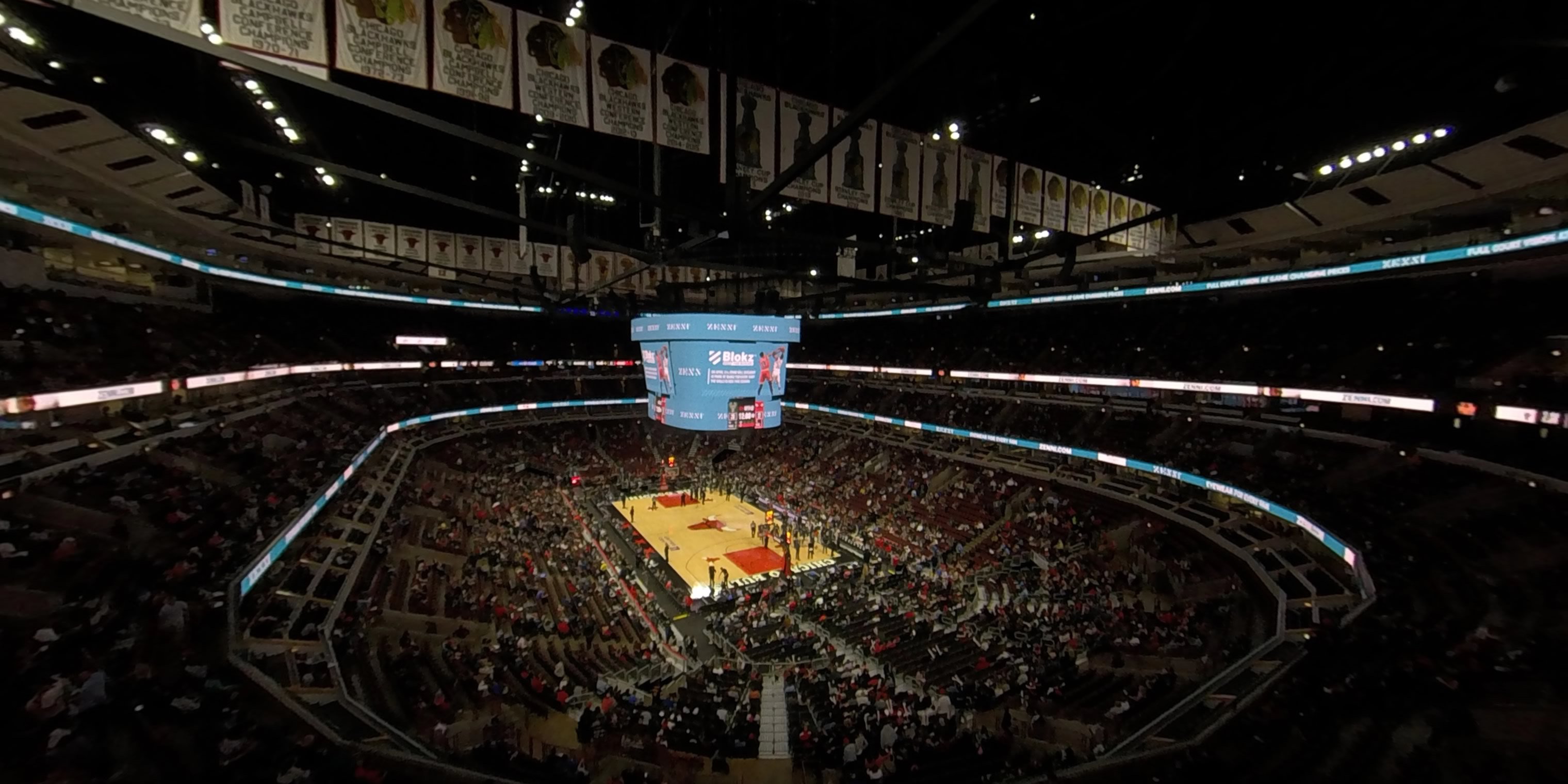 section 311 panoramic seat view  for basketball - united center