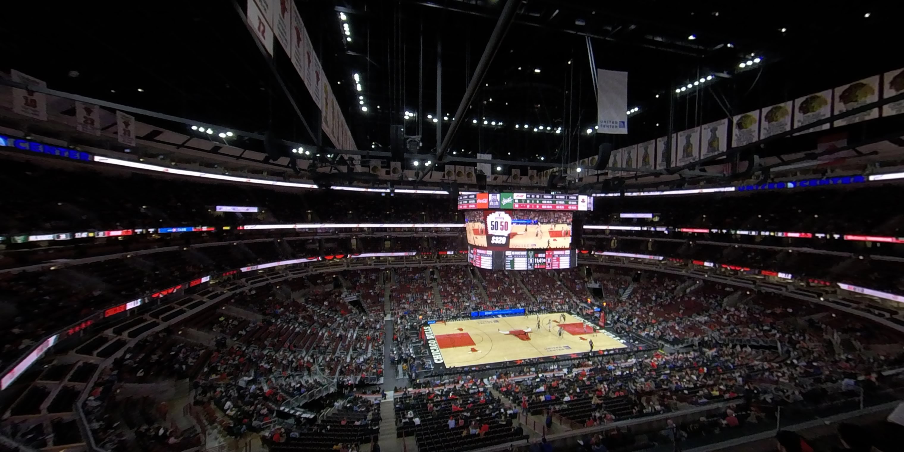 section 319 panoramic seat view  for basketball - united center