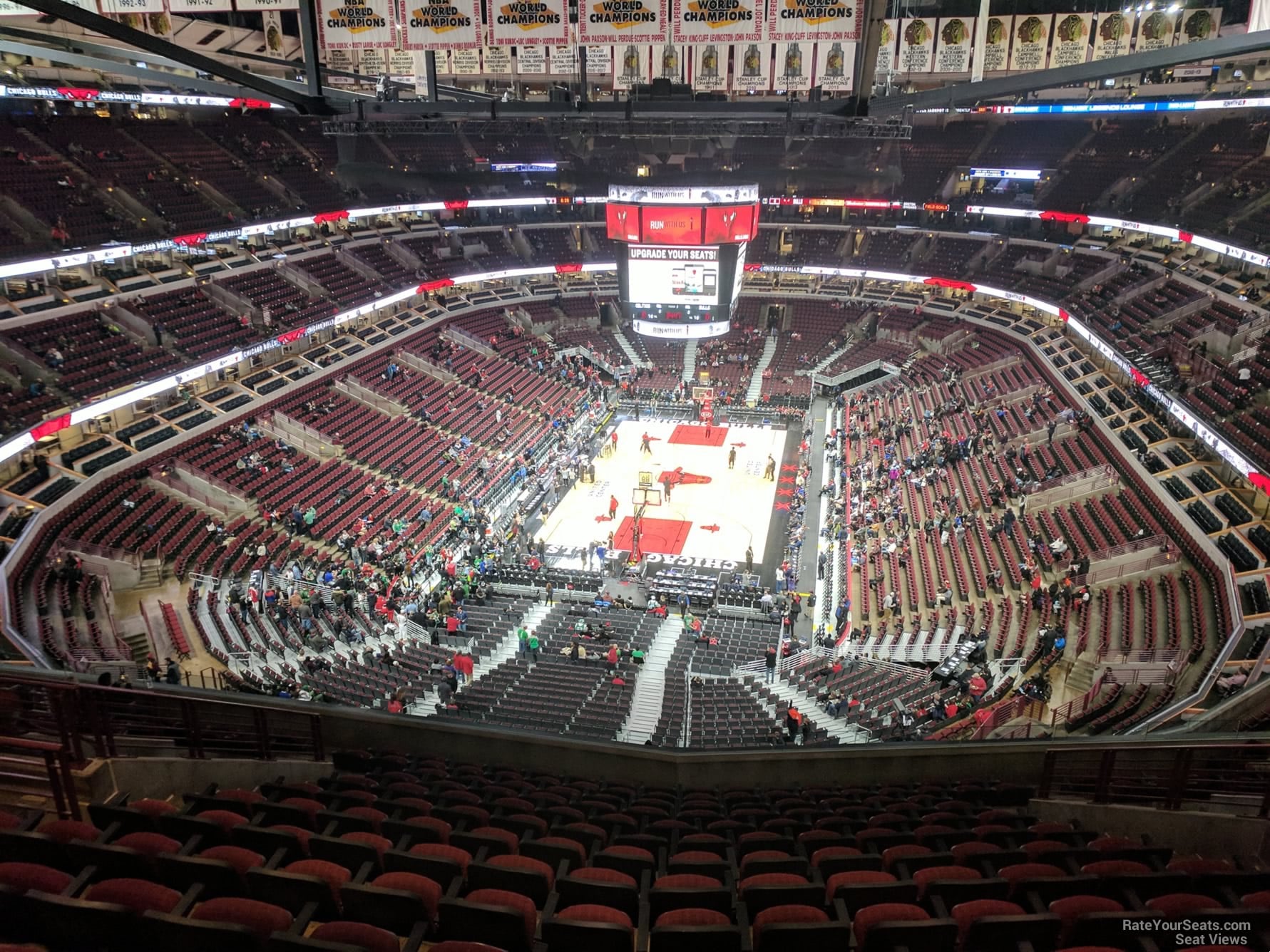 section 325, row 12 seat view  for basketball - united center