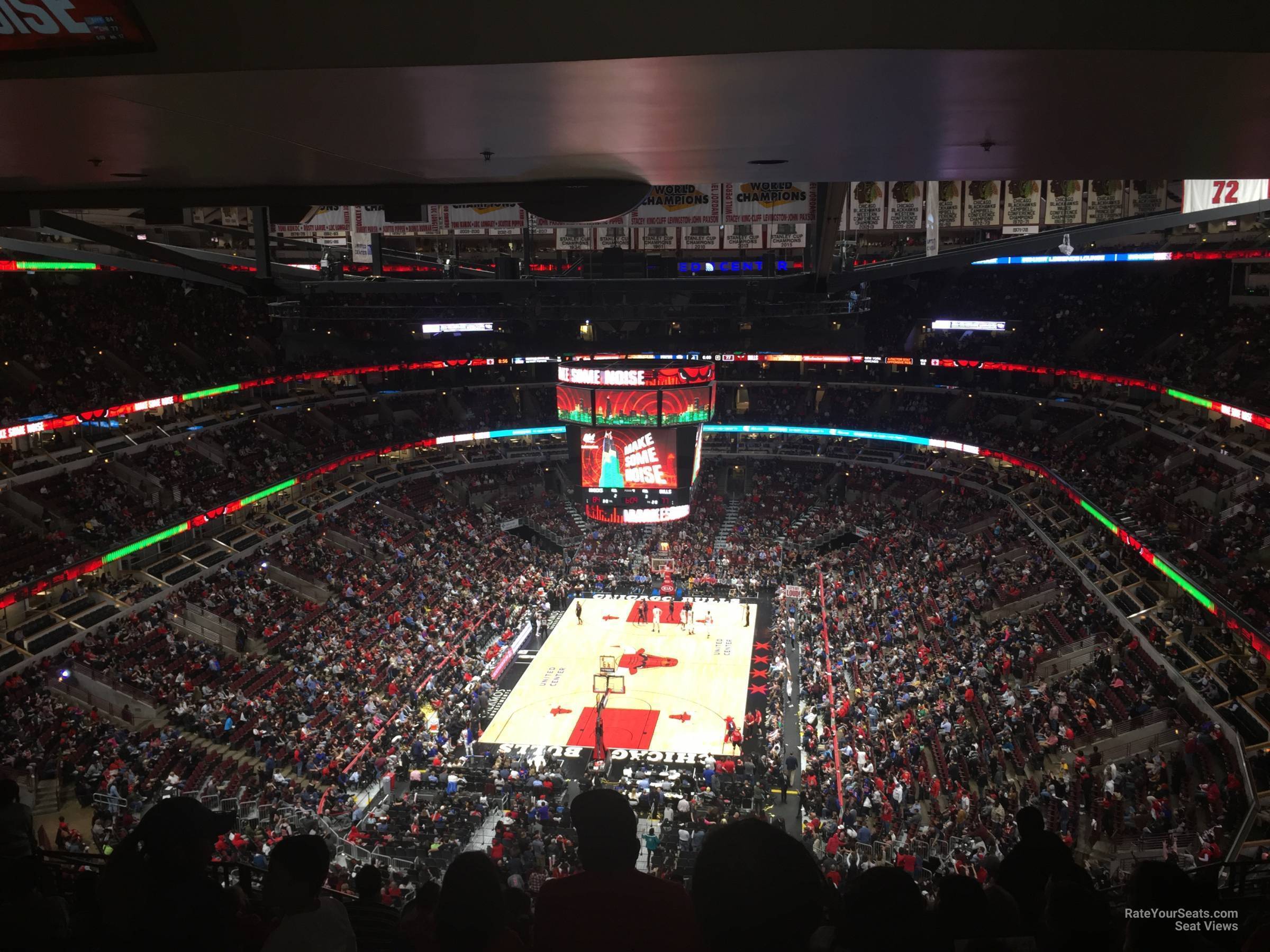 section 325, row 17 seat view  for basketball - united center