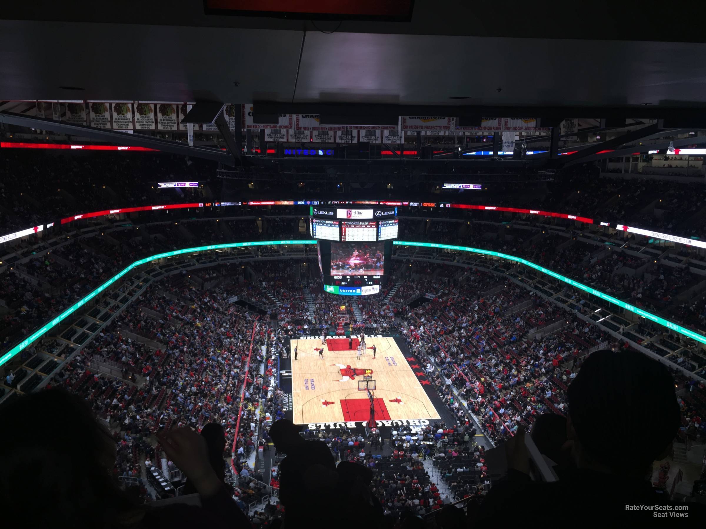 section 327, row 17 seat view  for basketball - united center
