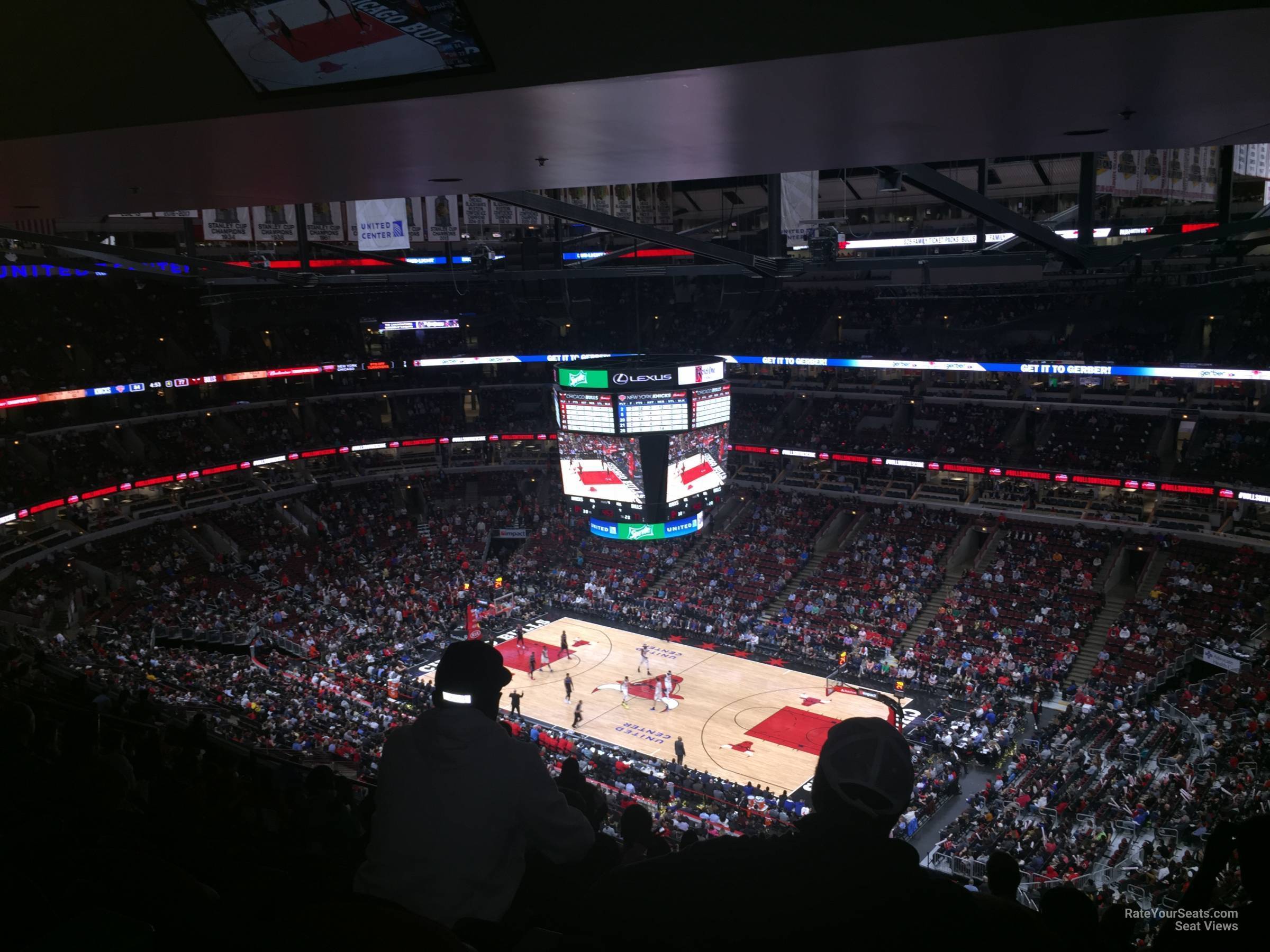 section 331, row 17 seat view  for basketball - united center