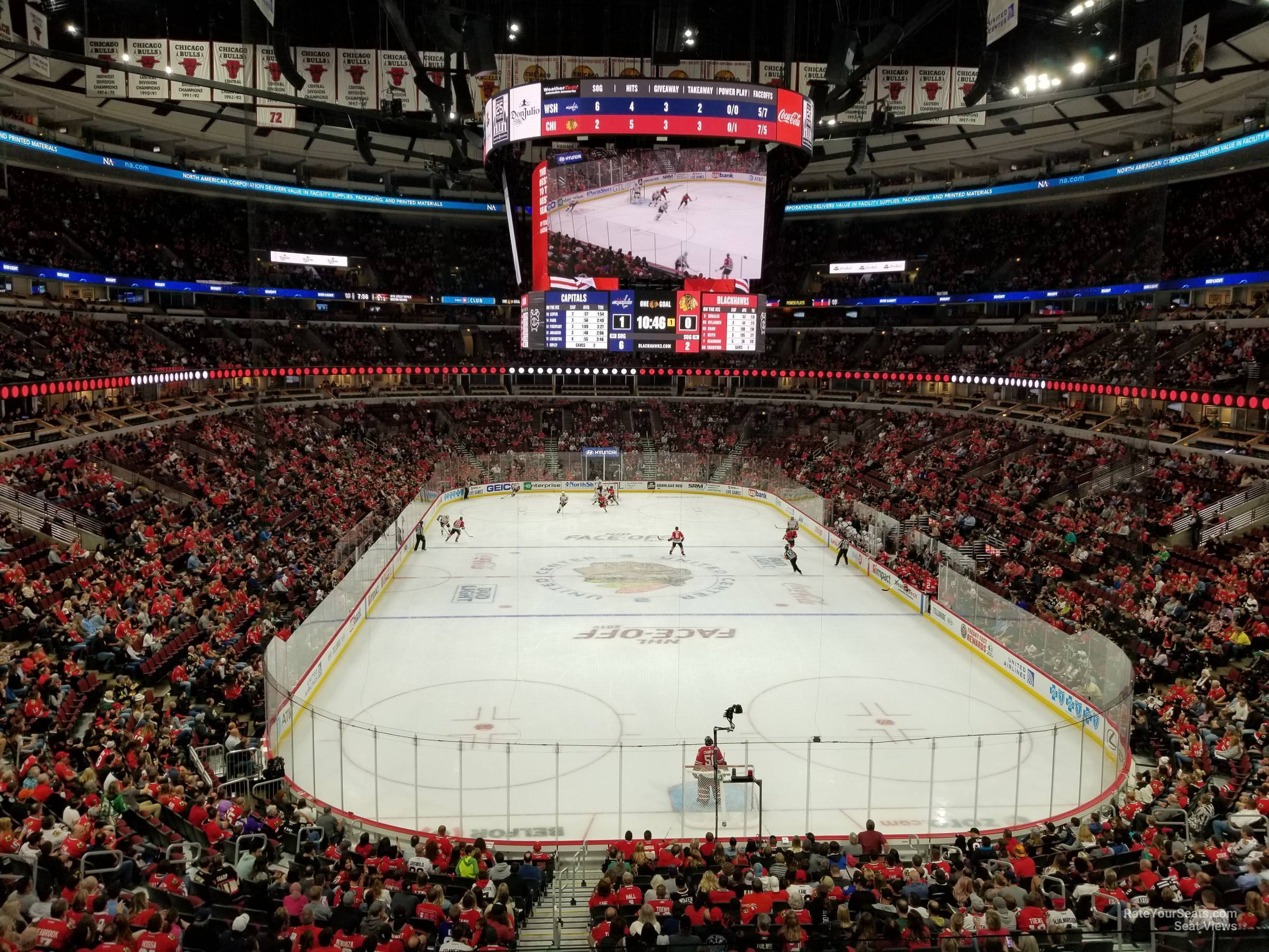 section 209, row 4 seat view  for hockey - united center