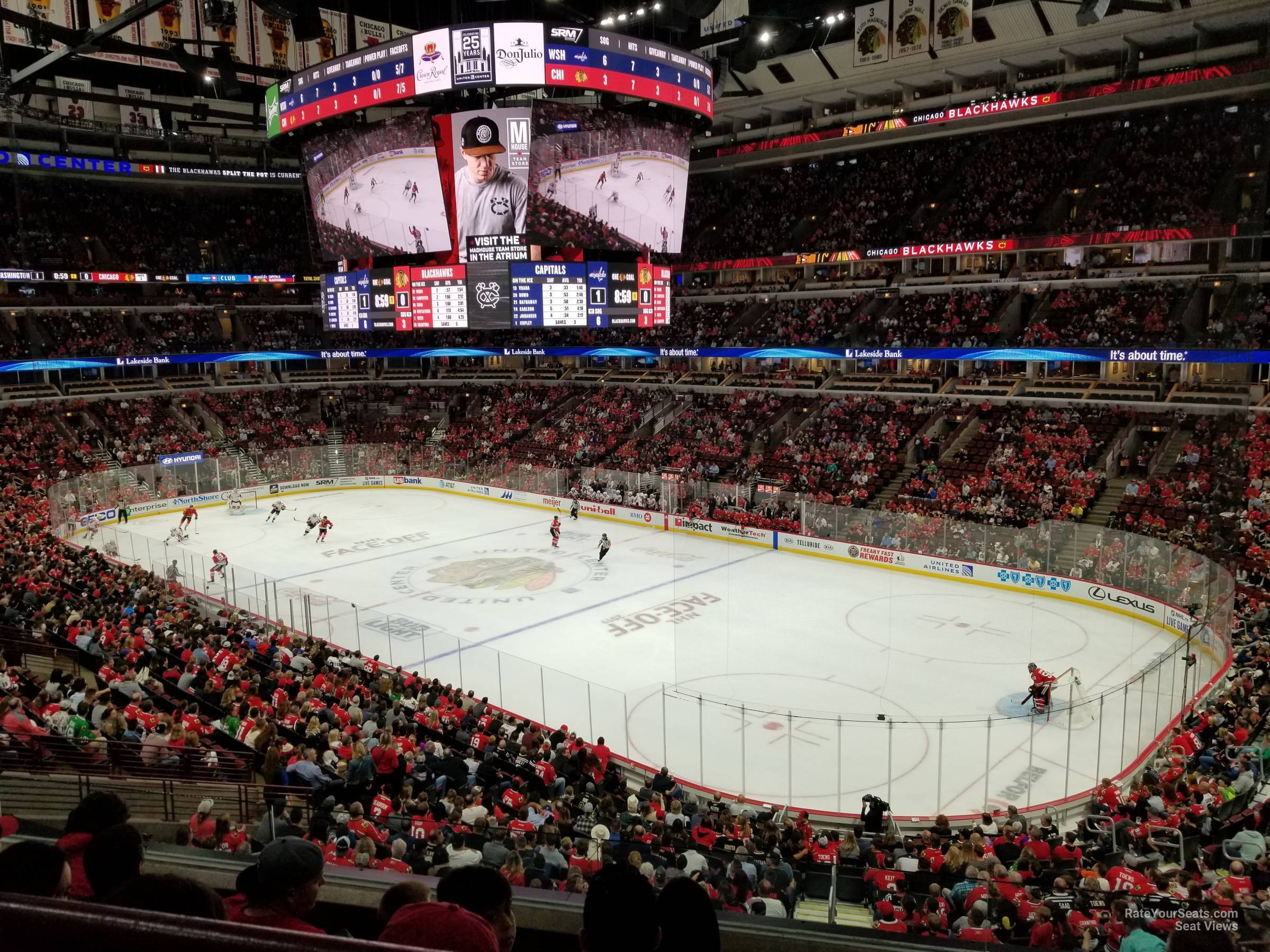 section 213, row 4 seat view  for hockey - united center