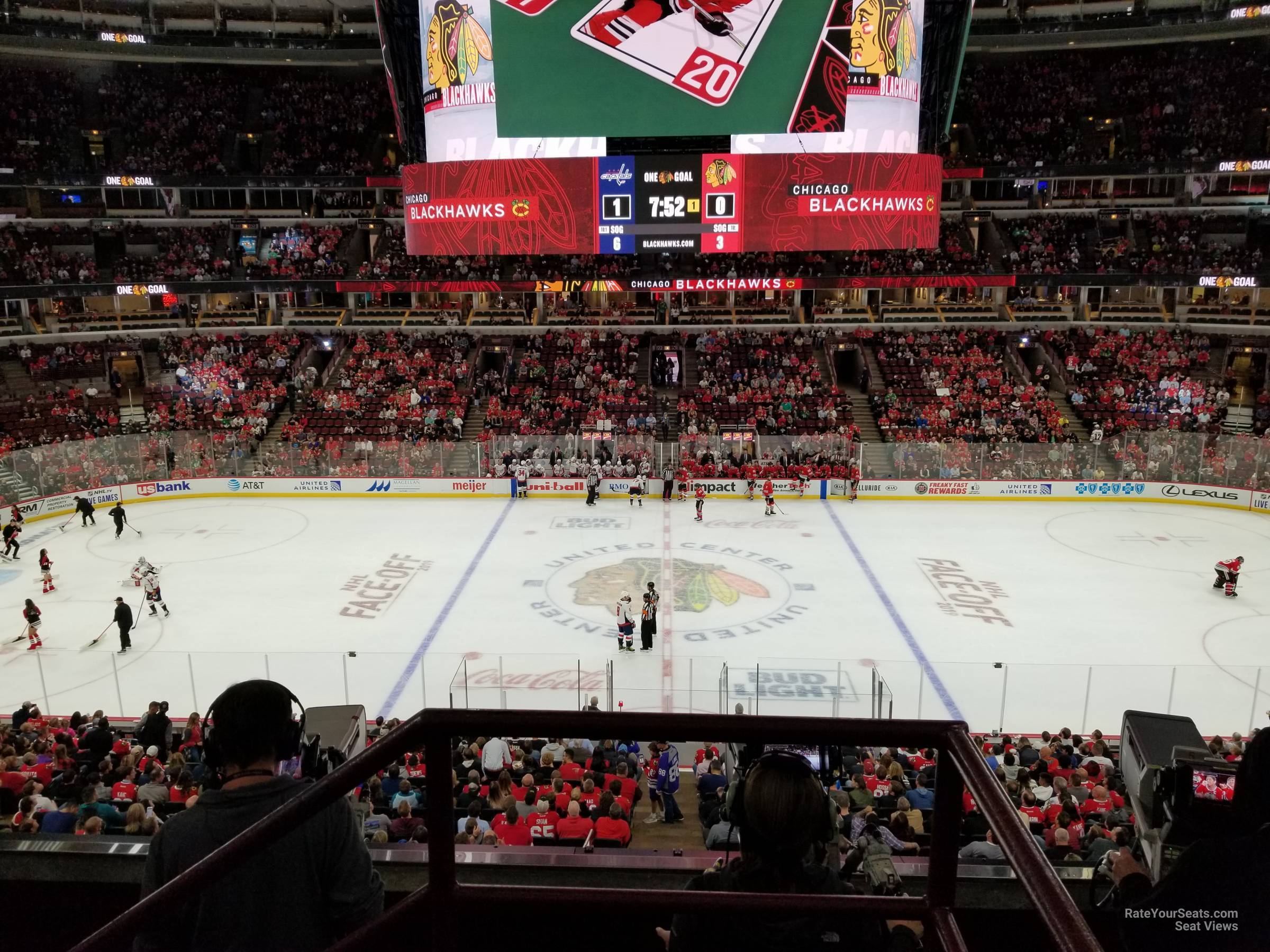 section 217, row 4 seat view  for hockey - united center