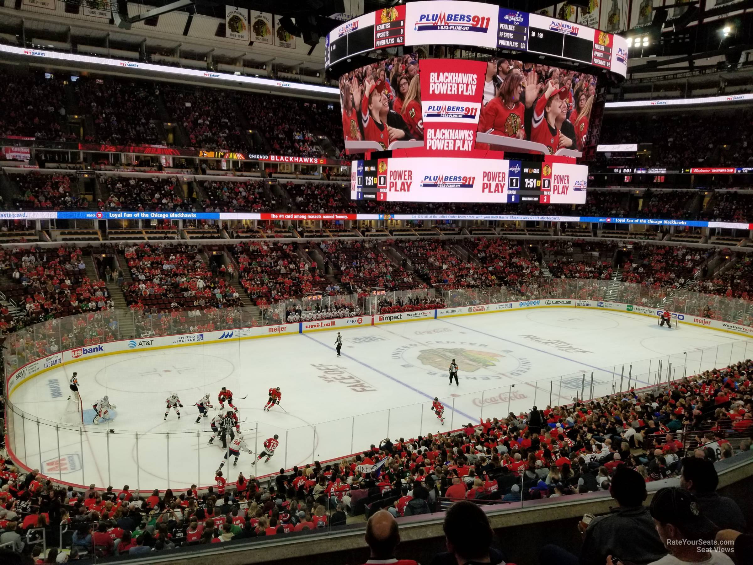section 220, row 4 seat view  for hockey - united center