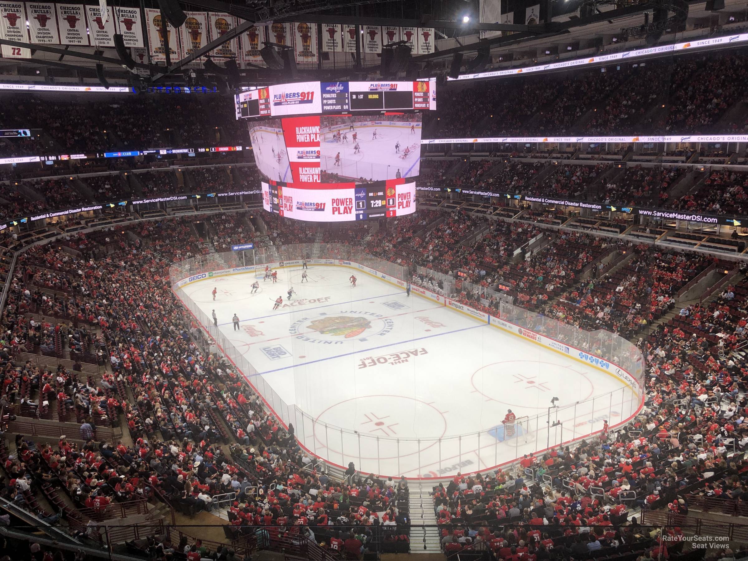 section 311, row 3 seat view  for hockey - united center