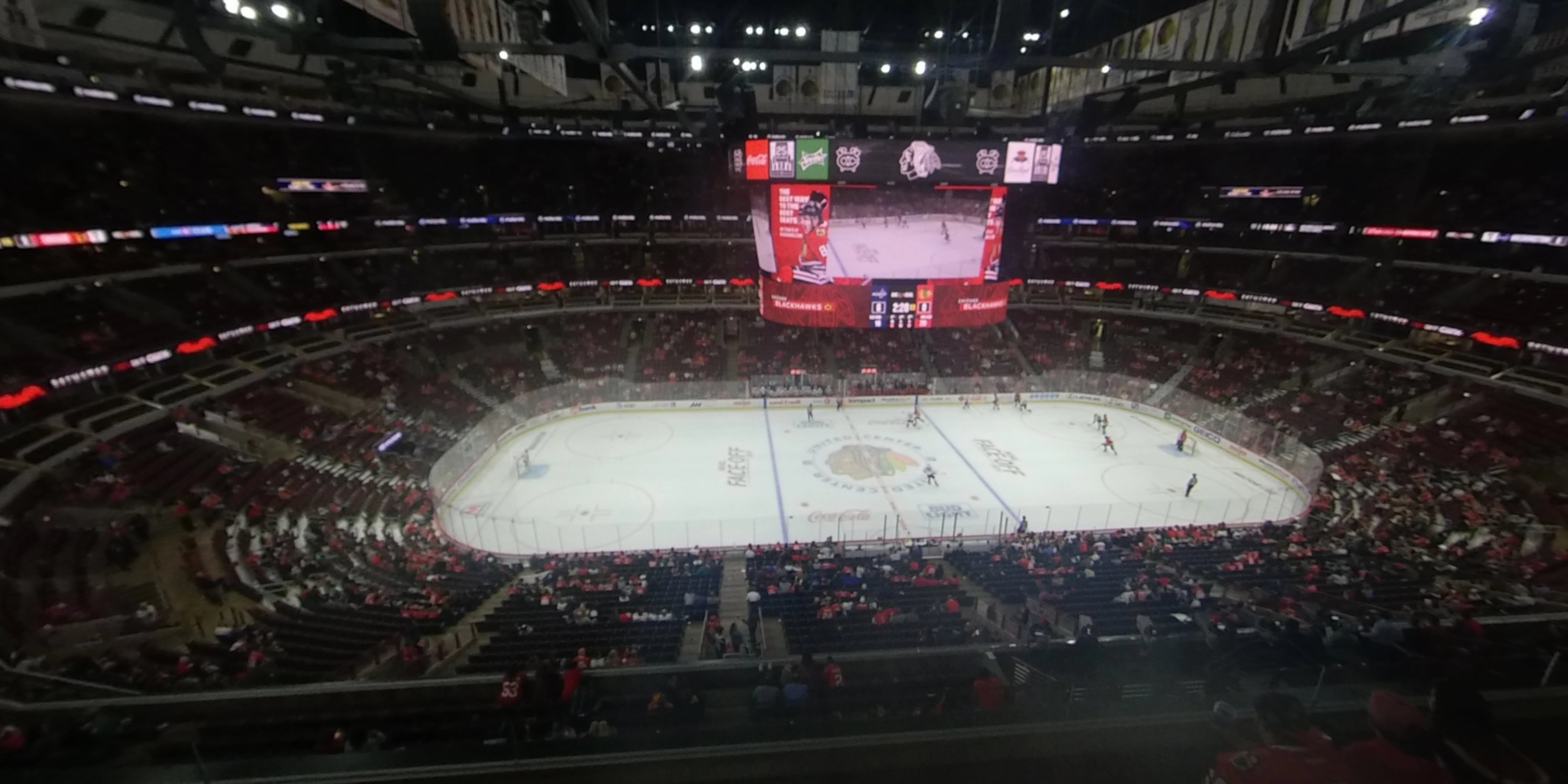 section 318 panoramic seat view  for hockey - united center