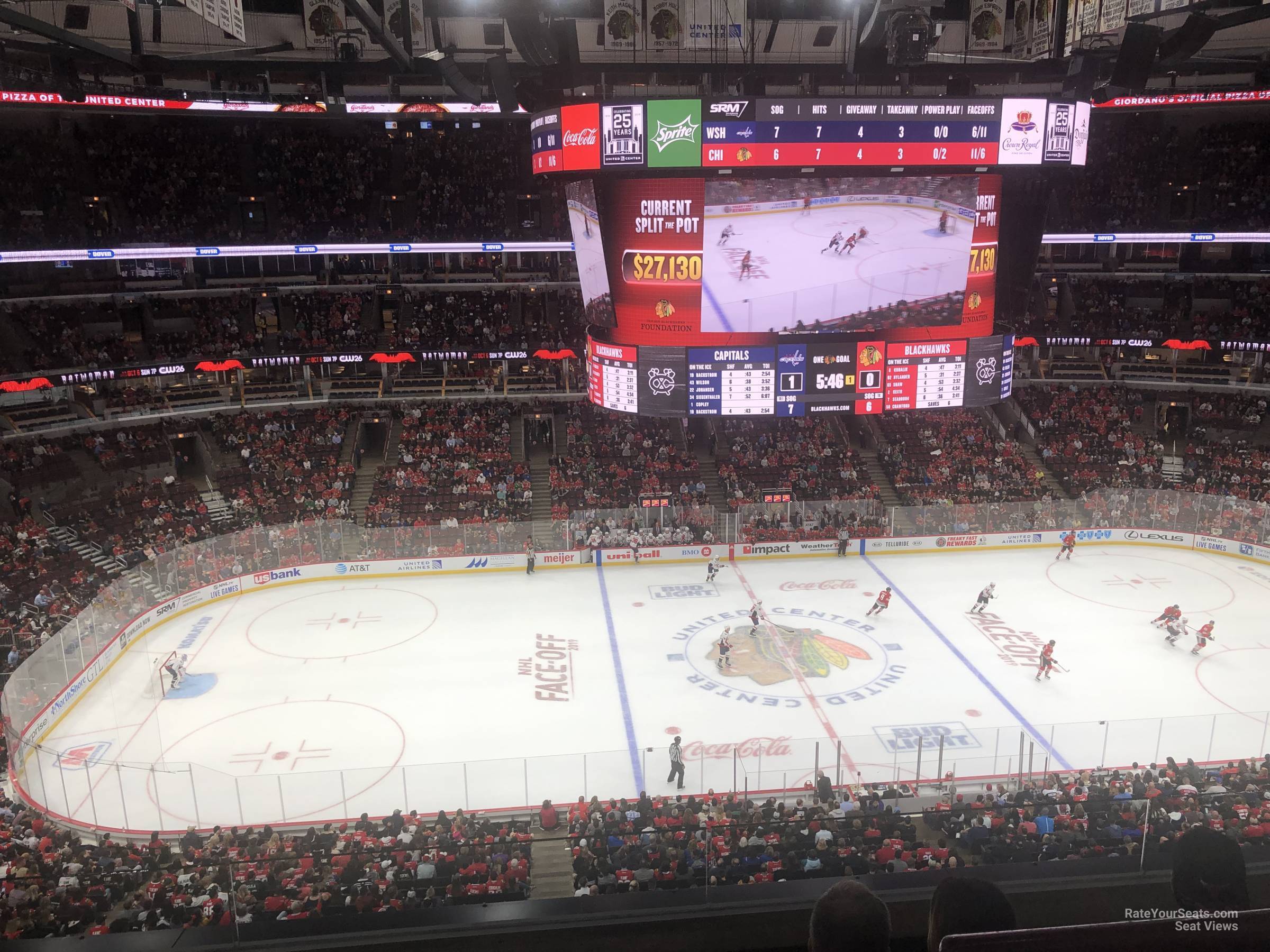 section 318, row 3 seat view  for hockey - united center