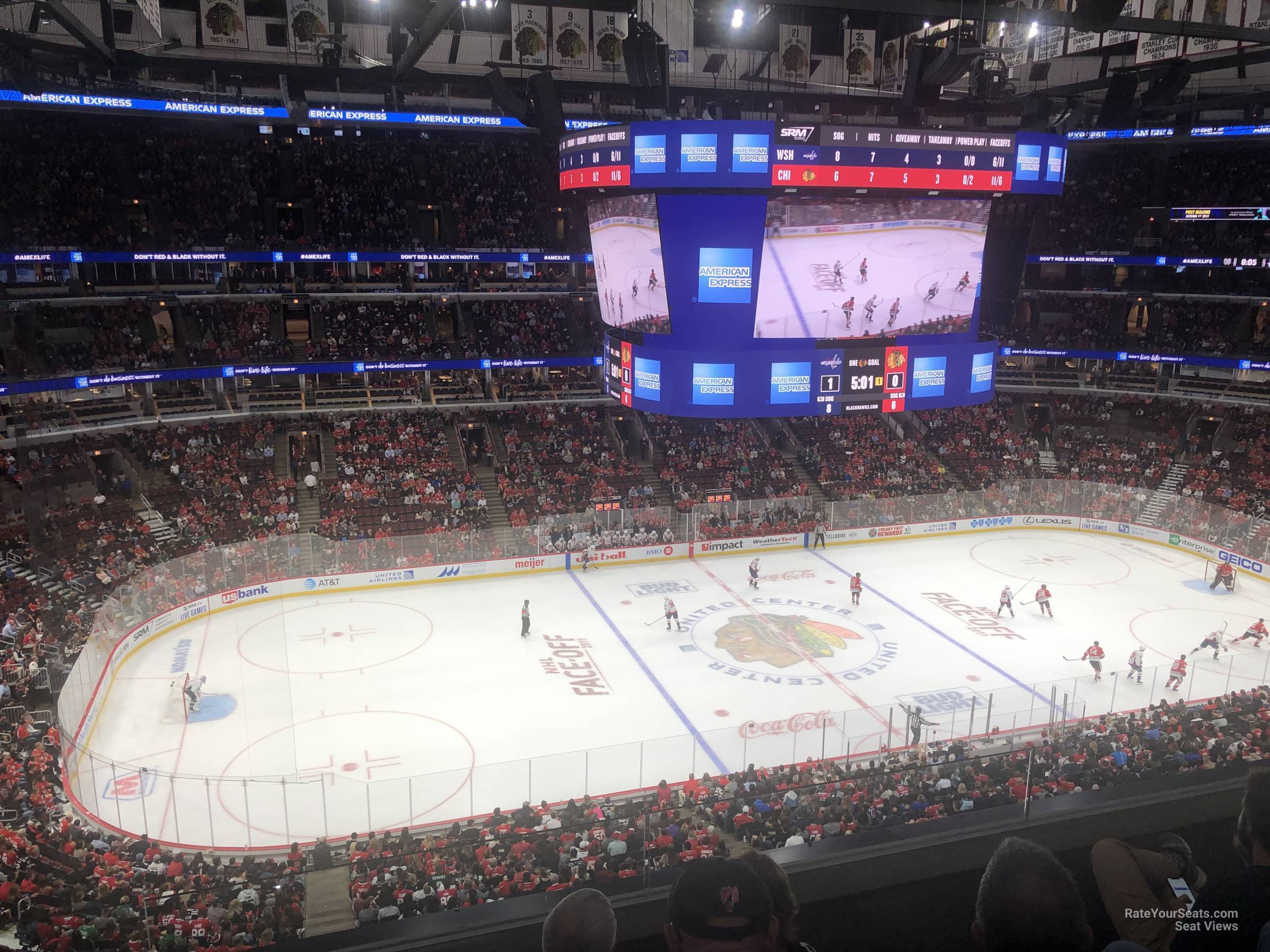 section 319, row 3 seat view  for hockey - united center