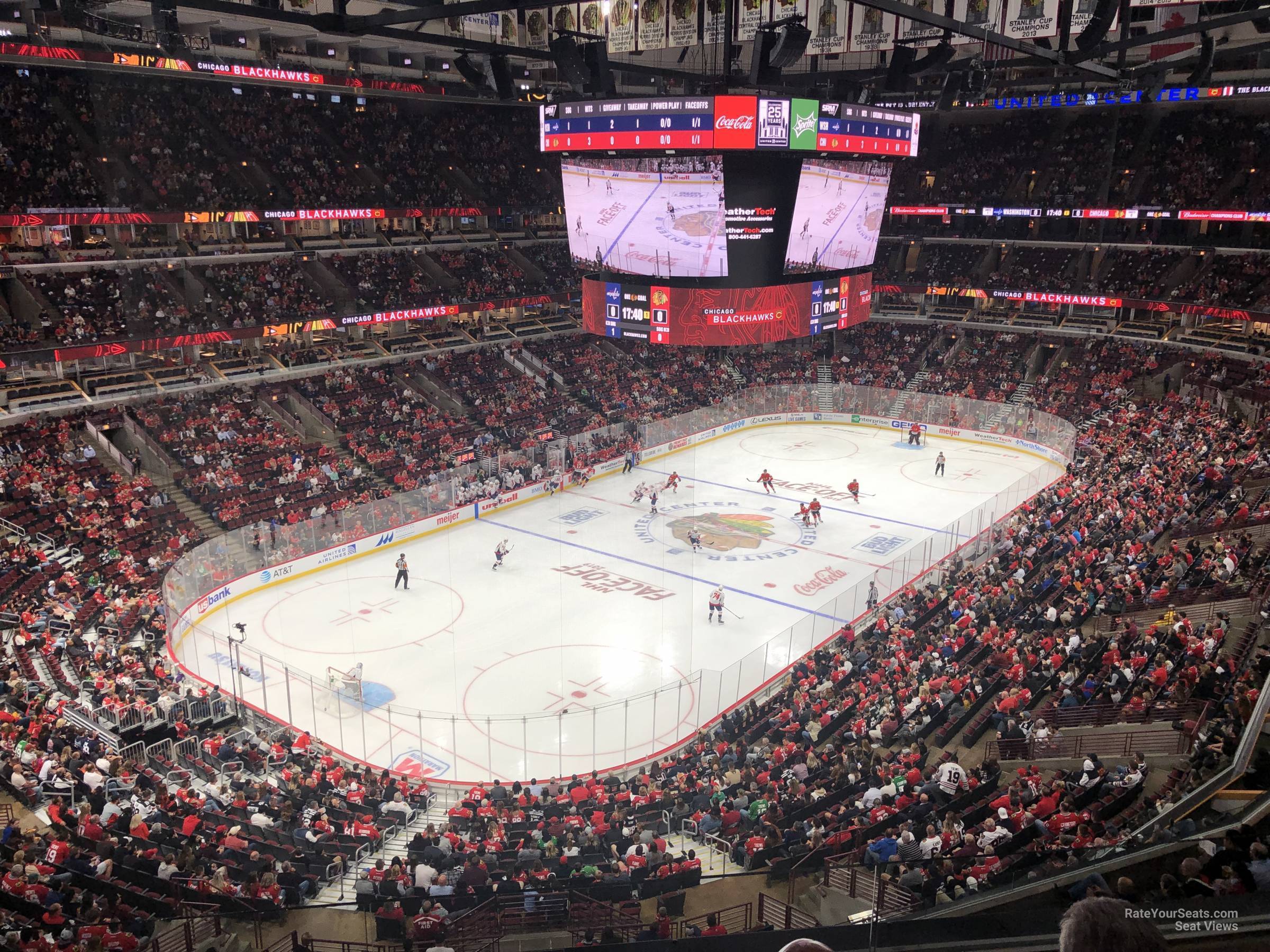 section 322, row 3 seat view  for hockey - united center