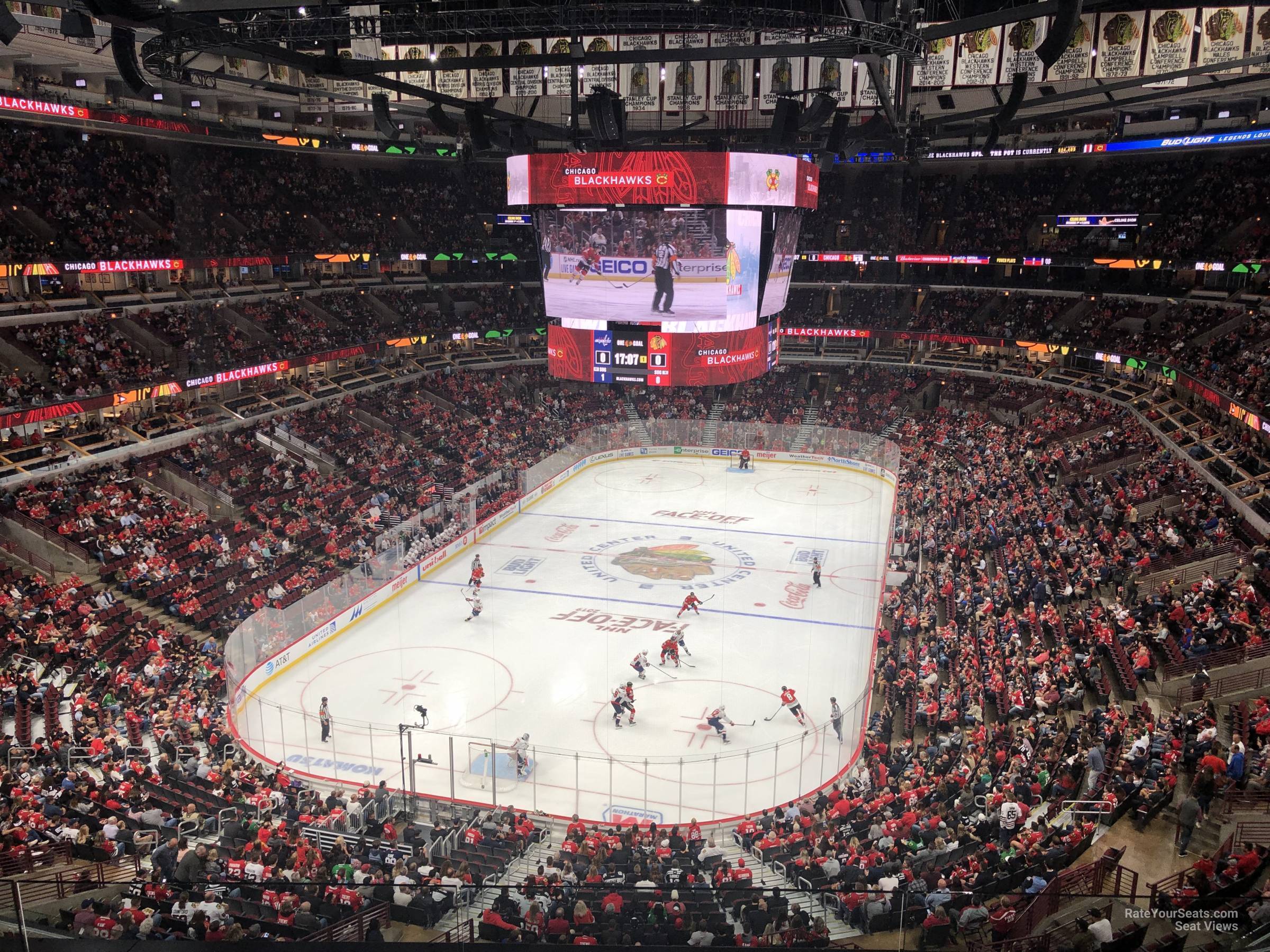 section 324, row 3 seat view  for hockey - united center