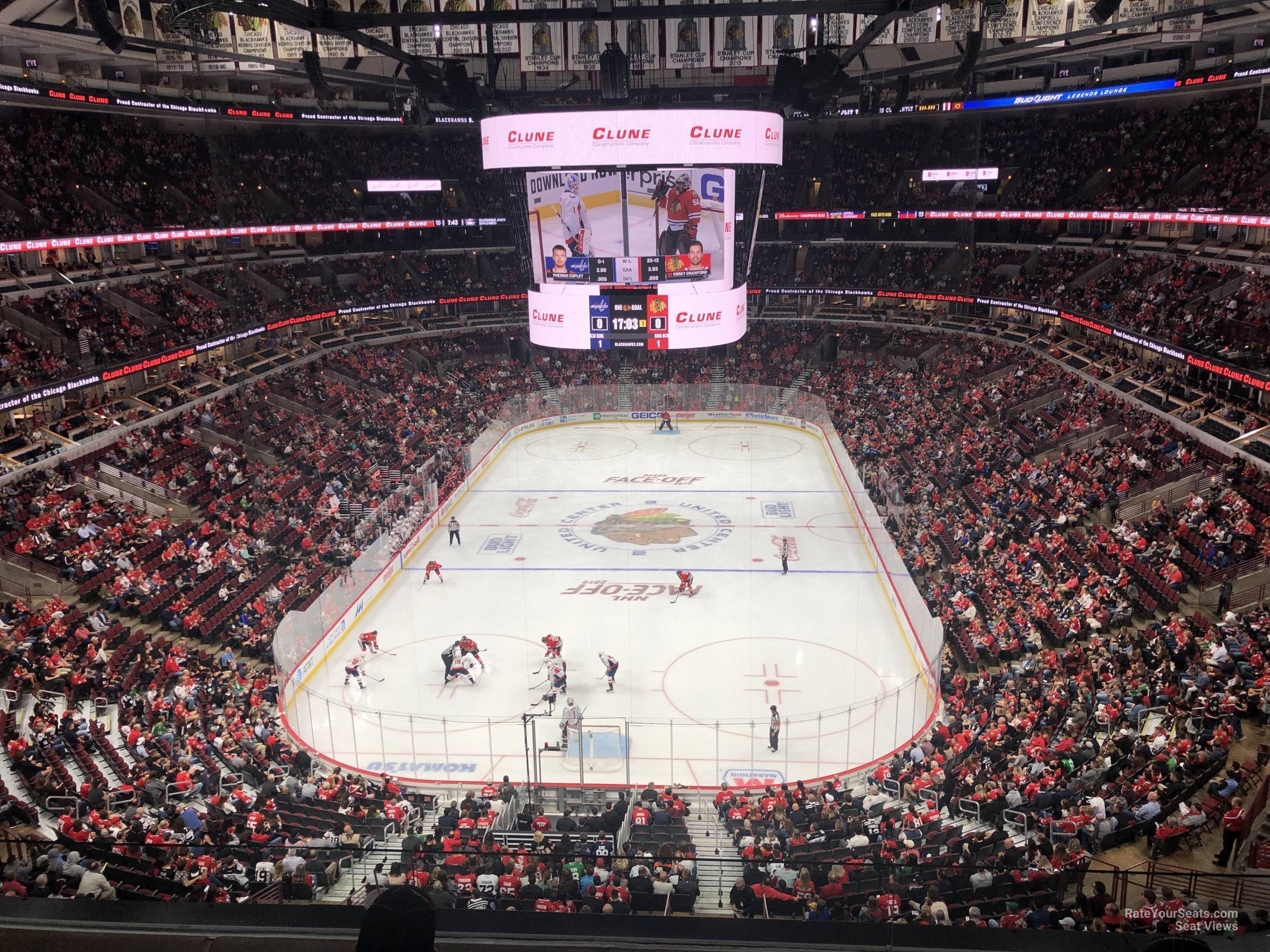 section 325, row 3 seat view  for hockey - united center