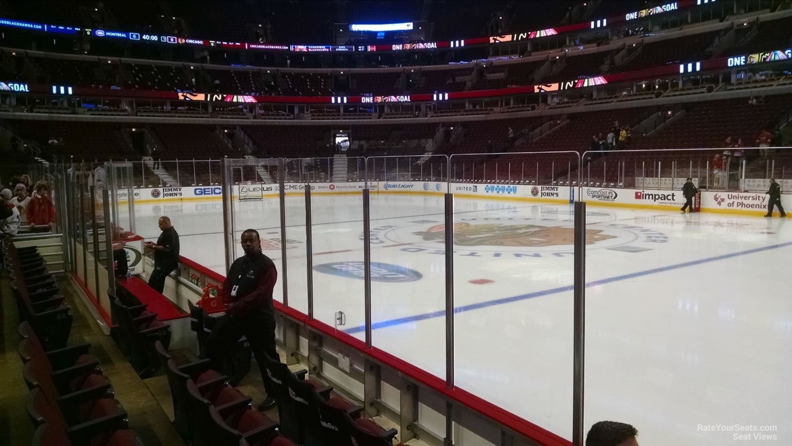 section 121, row 3 seat view  for hockey - united center