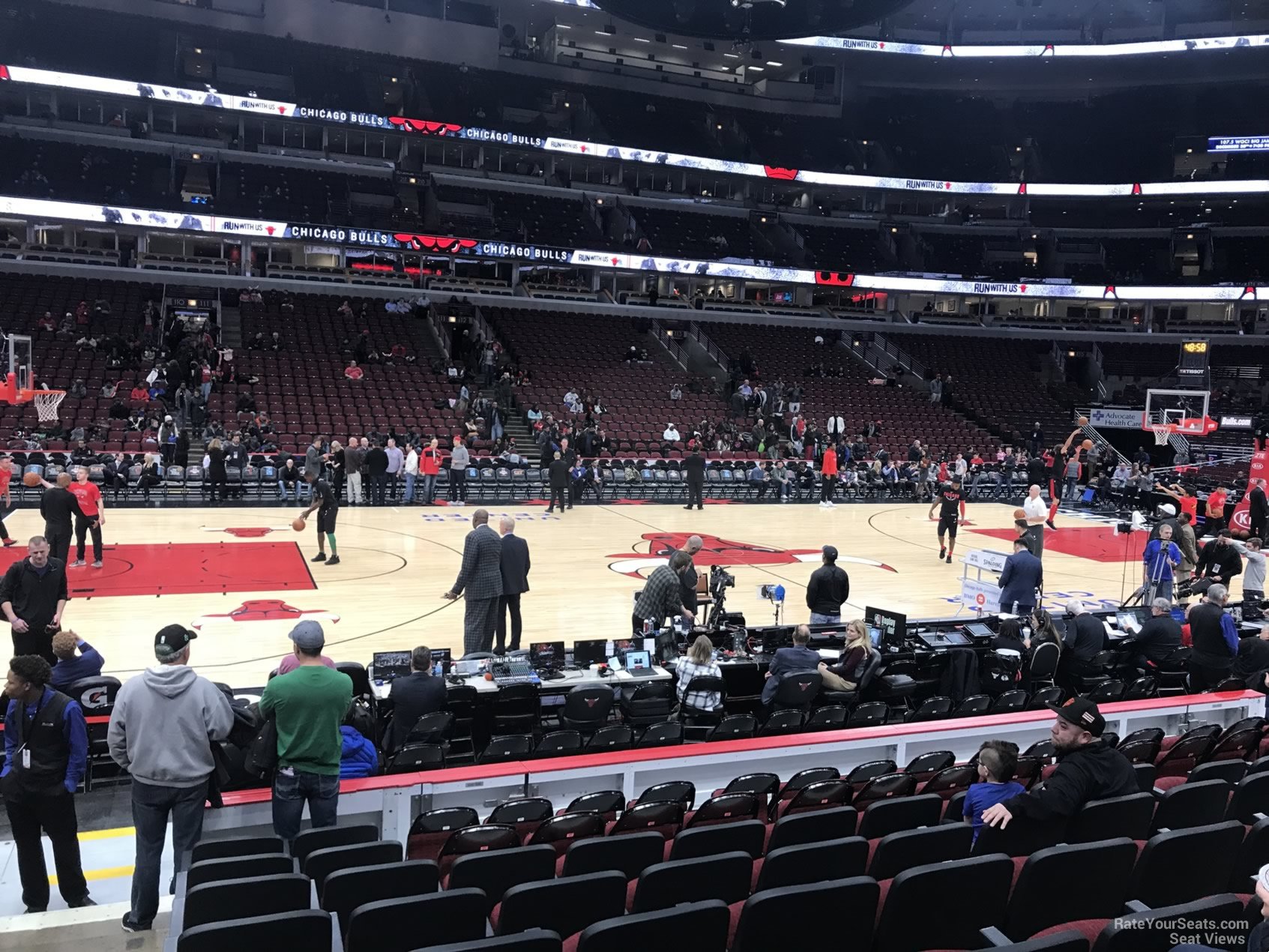 section 101, row 9 seat view  for basketball - united center