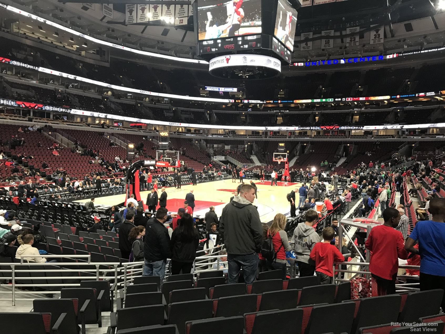 section 104, row 9 seat view  for basketball - united center