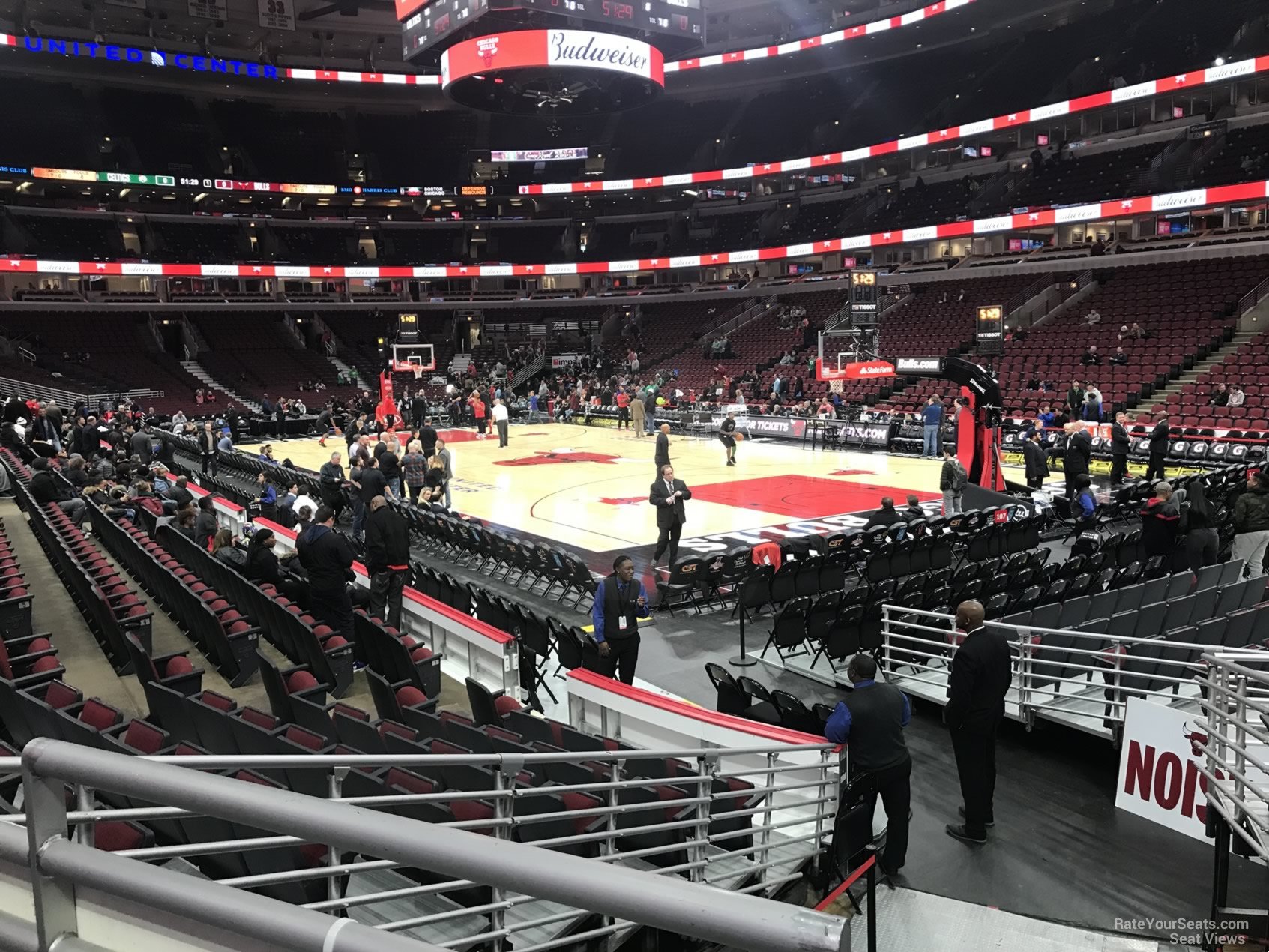 section 108, row 9 seat view  for basketball - united center