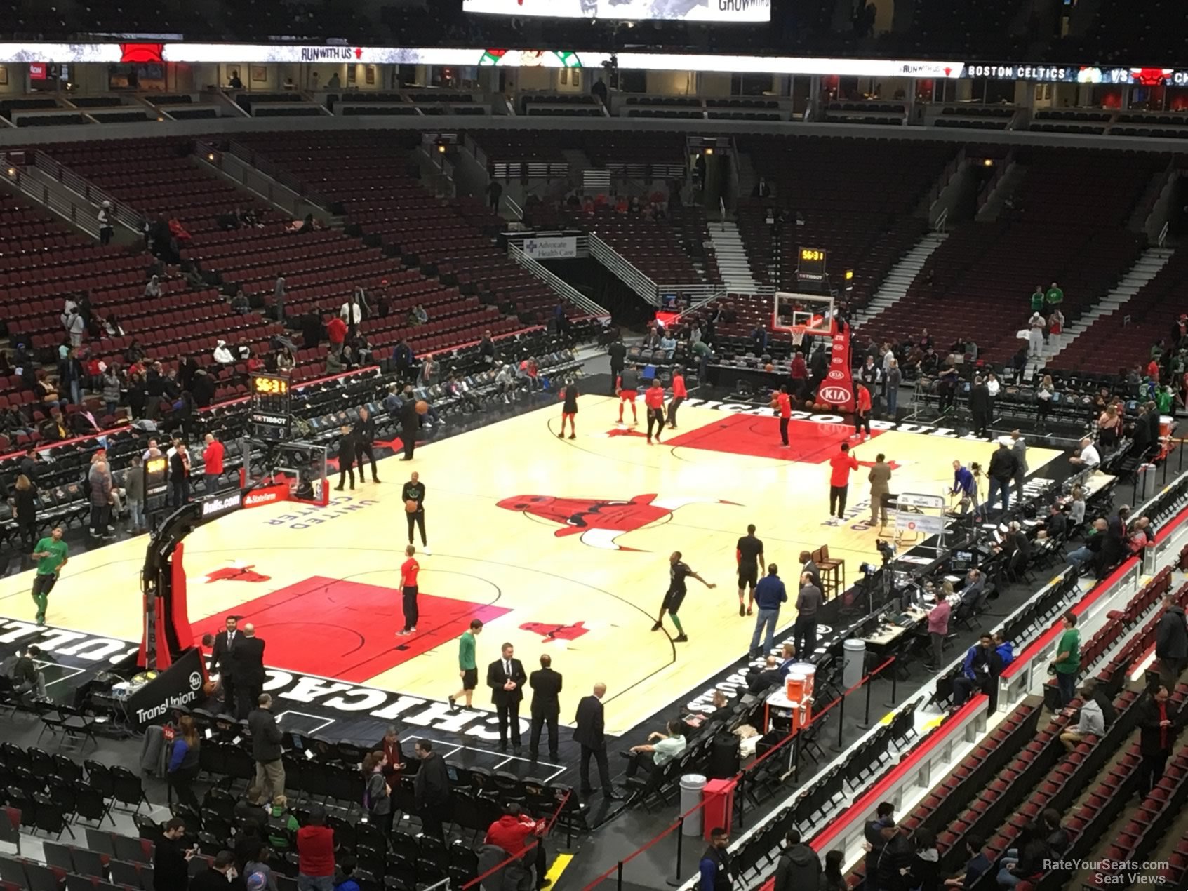 section 206, row 4 seat view  for basketball - united center
