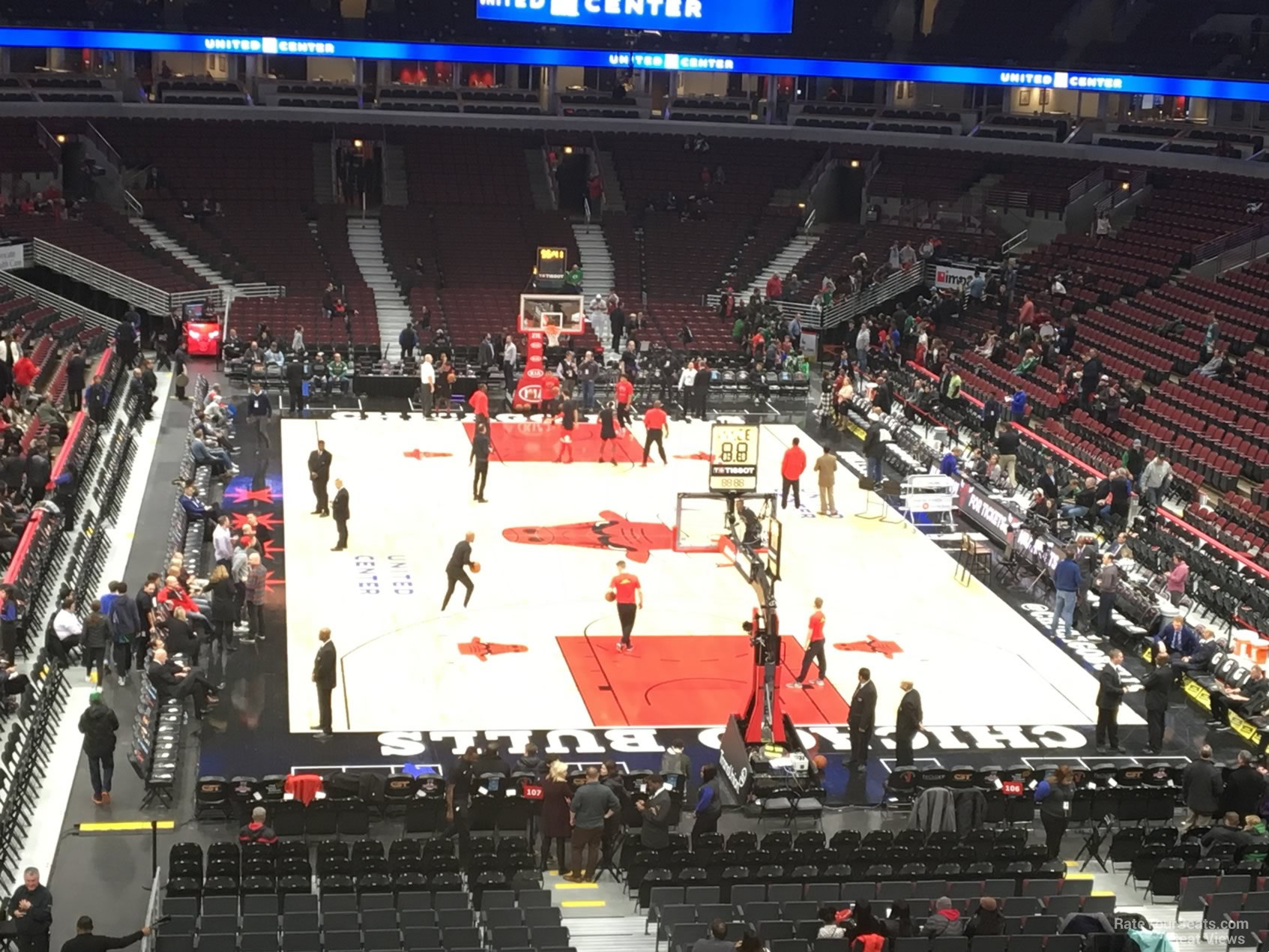 section 210, row 4 seat view  for basketball - united center