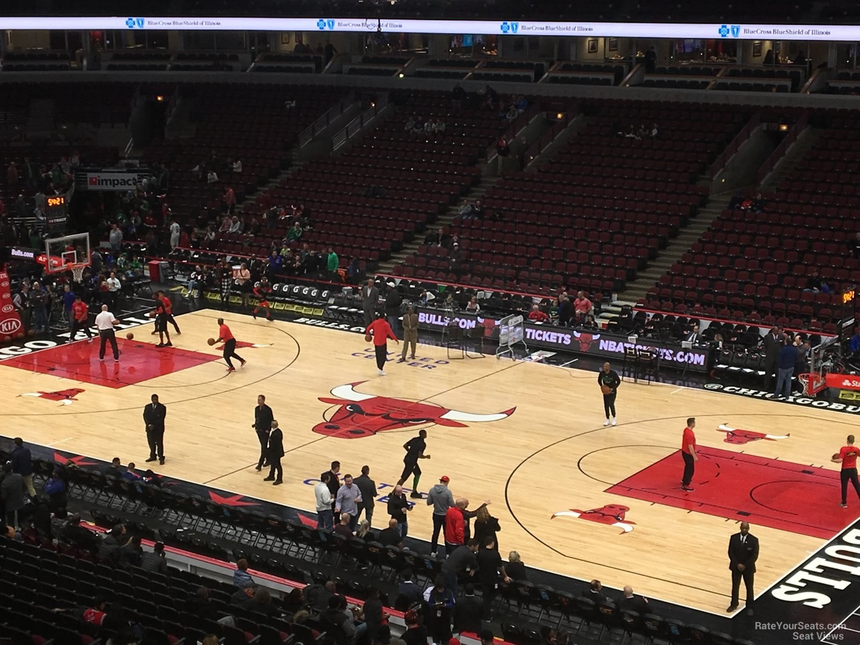 section 215, row 4 seat view  for basketball - united center