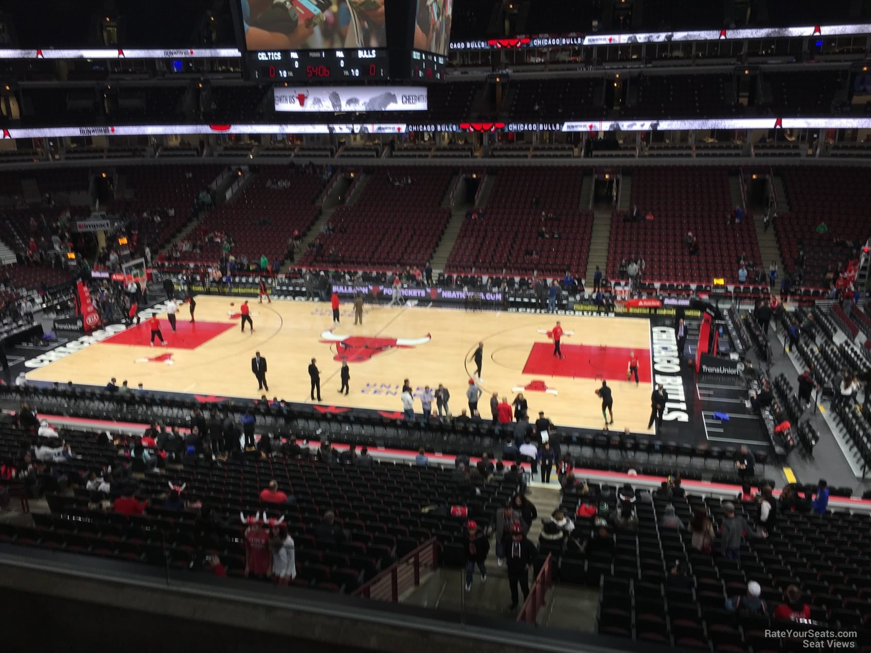 section 216, row 4 seat view  for basketball - united center