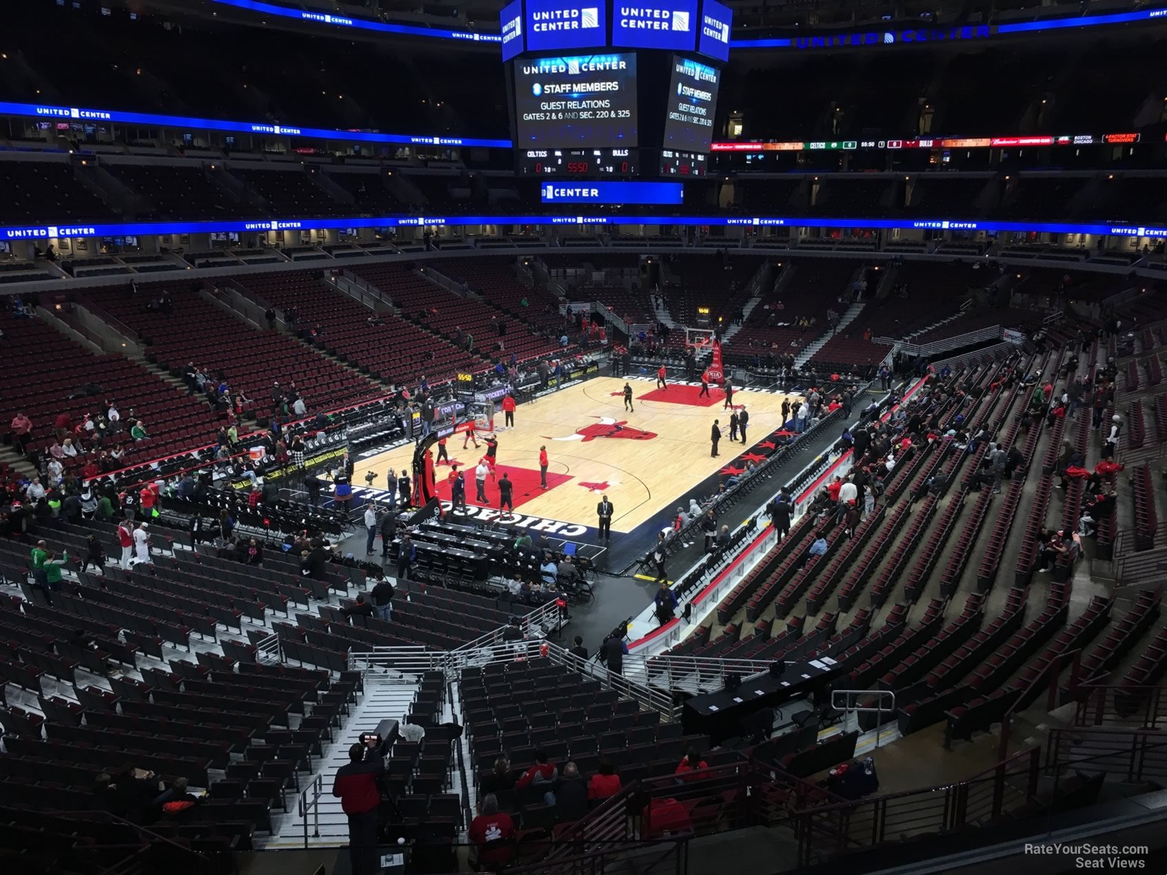 section 223, row 4 seat view  for basketball - united center
