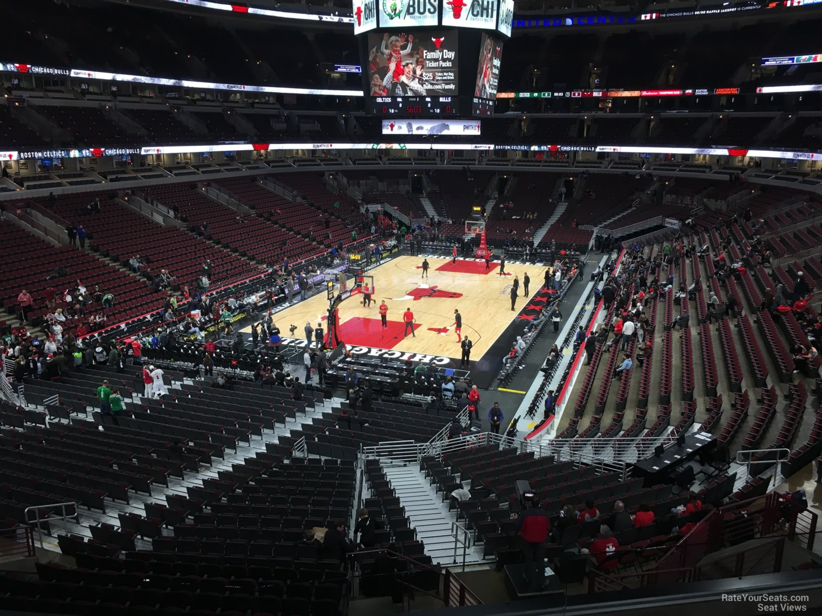 section 224, row 4 seat view  for basketball - united center