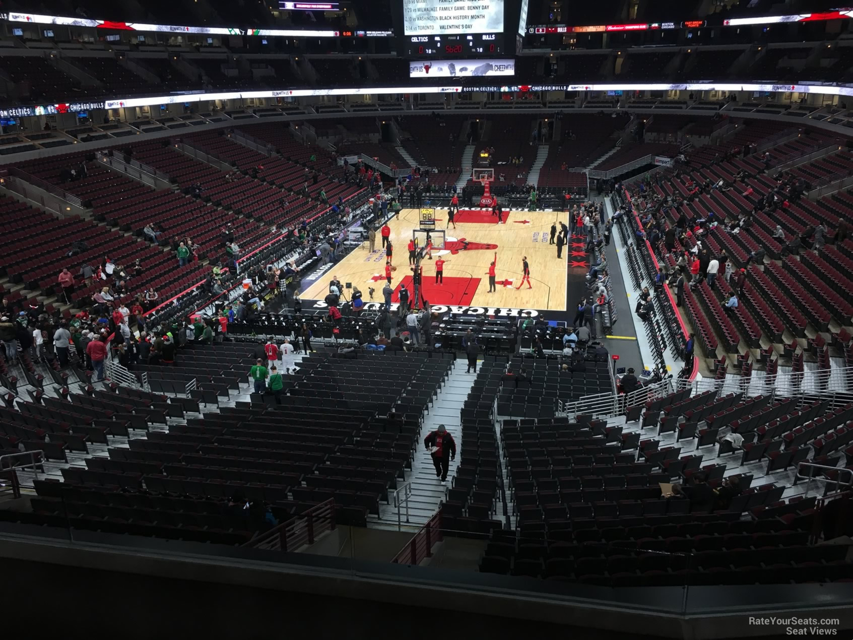 section 225, row 4 seat view  for basketball - united center