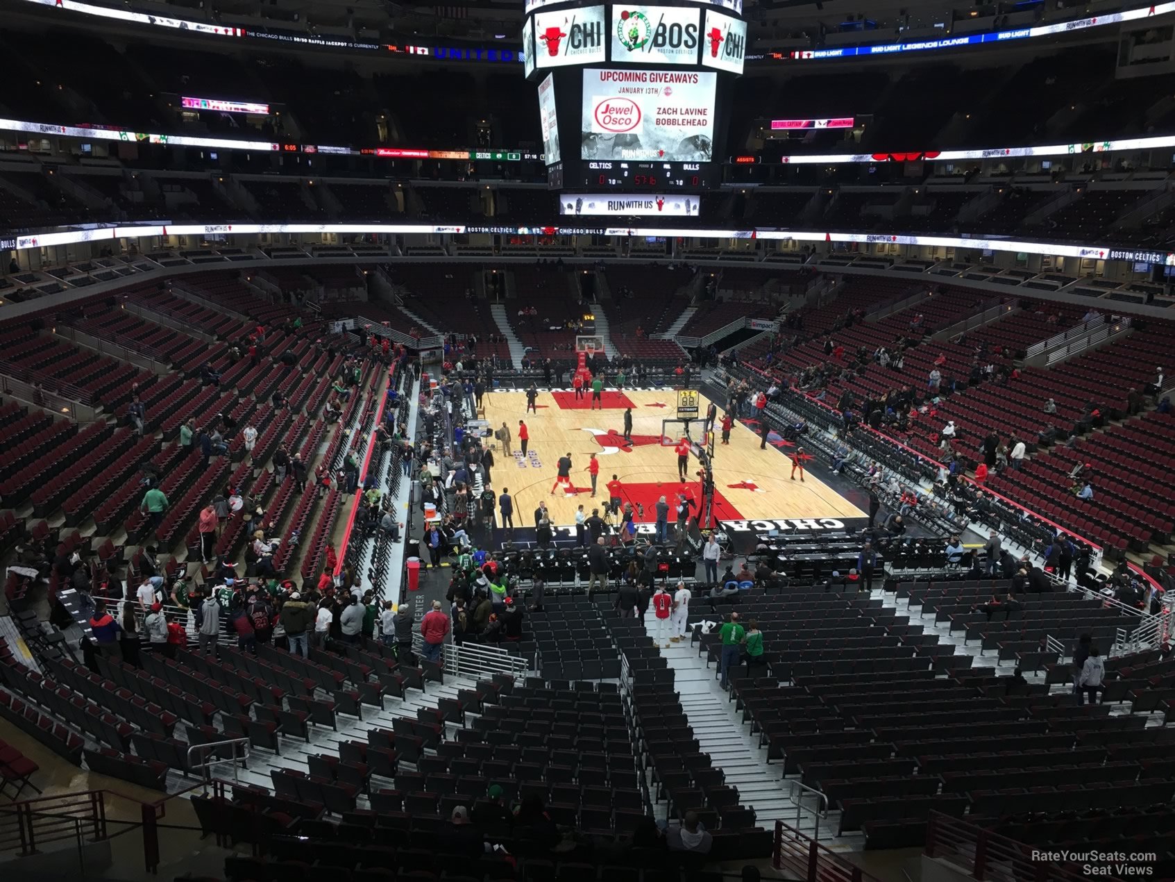 section 227, row 4 seat view  for basketball - united center