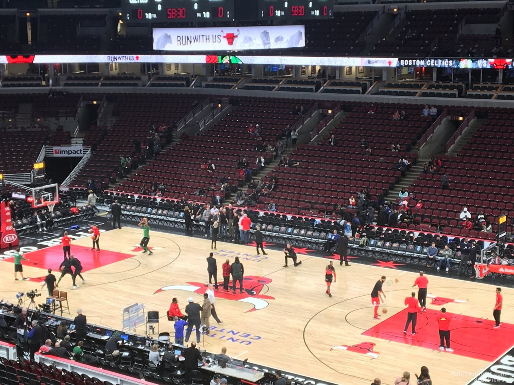 section 232, row 4 seat view  for basketball - united center