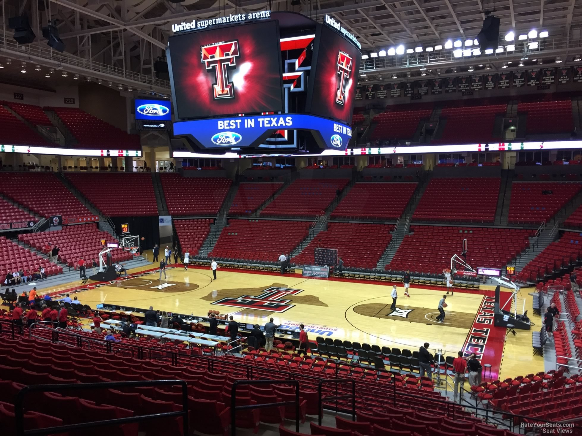 section 111, row 25 seat view  - united supermarkets arena