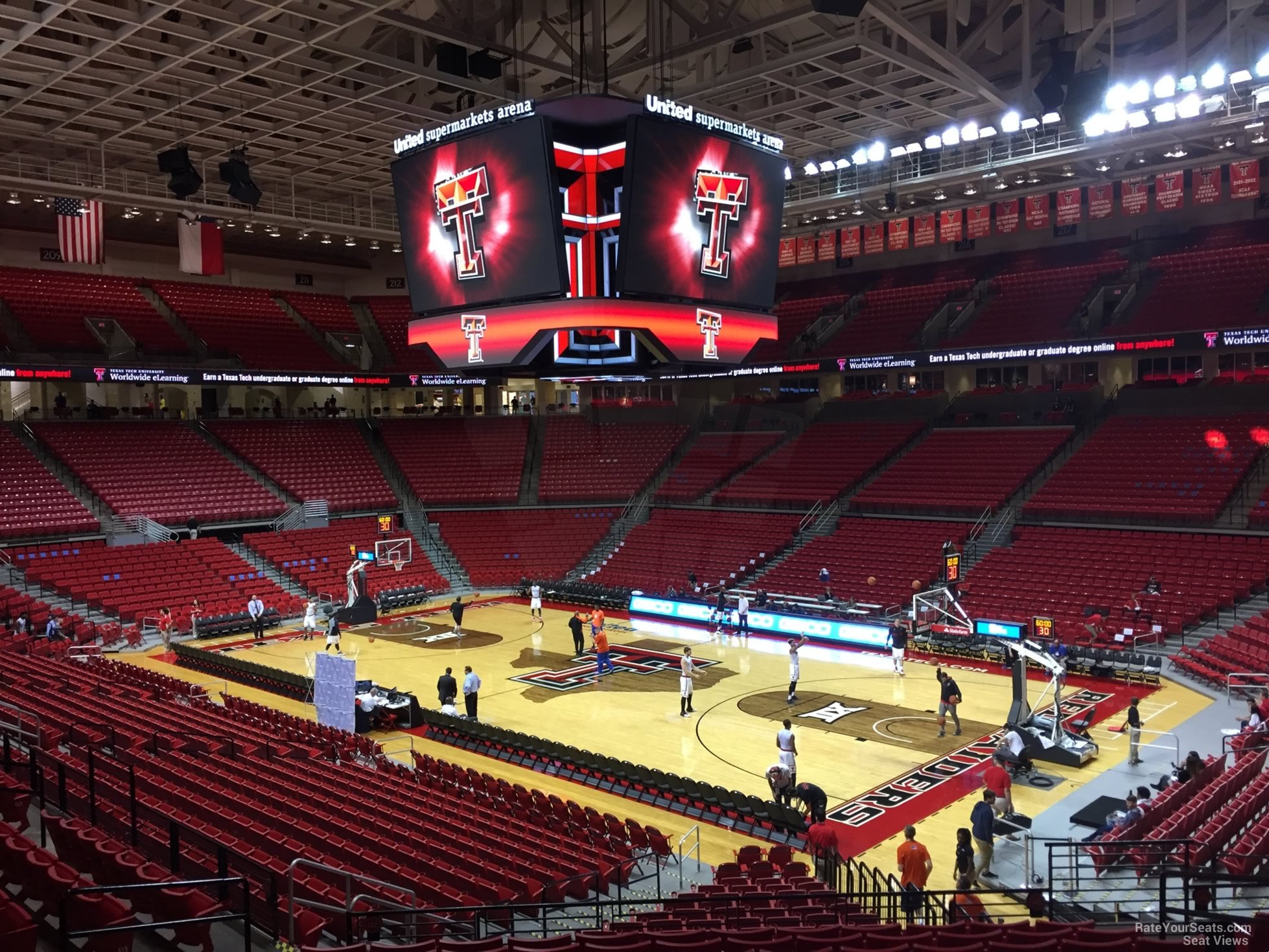 section 122, row 25 seat view  - united supermarkets arena